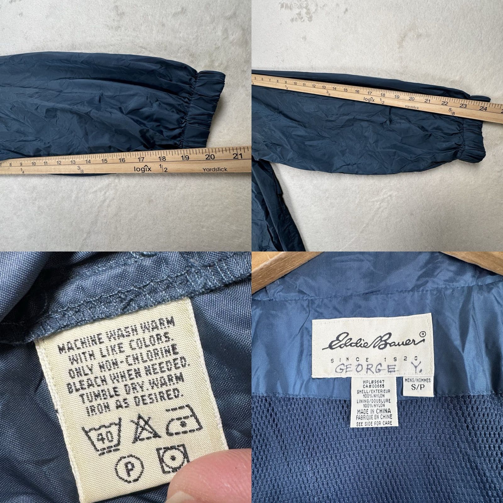 Eddie Bauer VINTAGE Eddie Bauer Jacket Mens S Blue Windbreaker Nylon Size US S / EU 44-46 / 1 - 9 Thumbnail