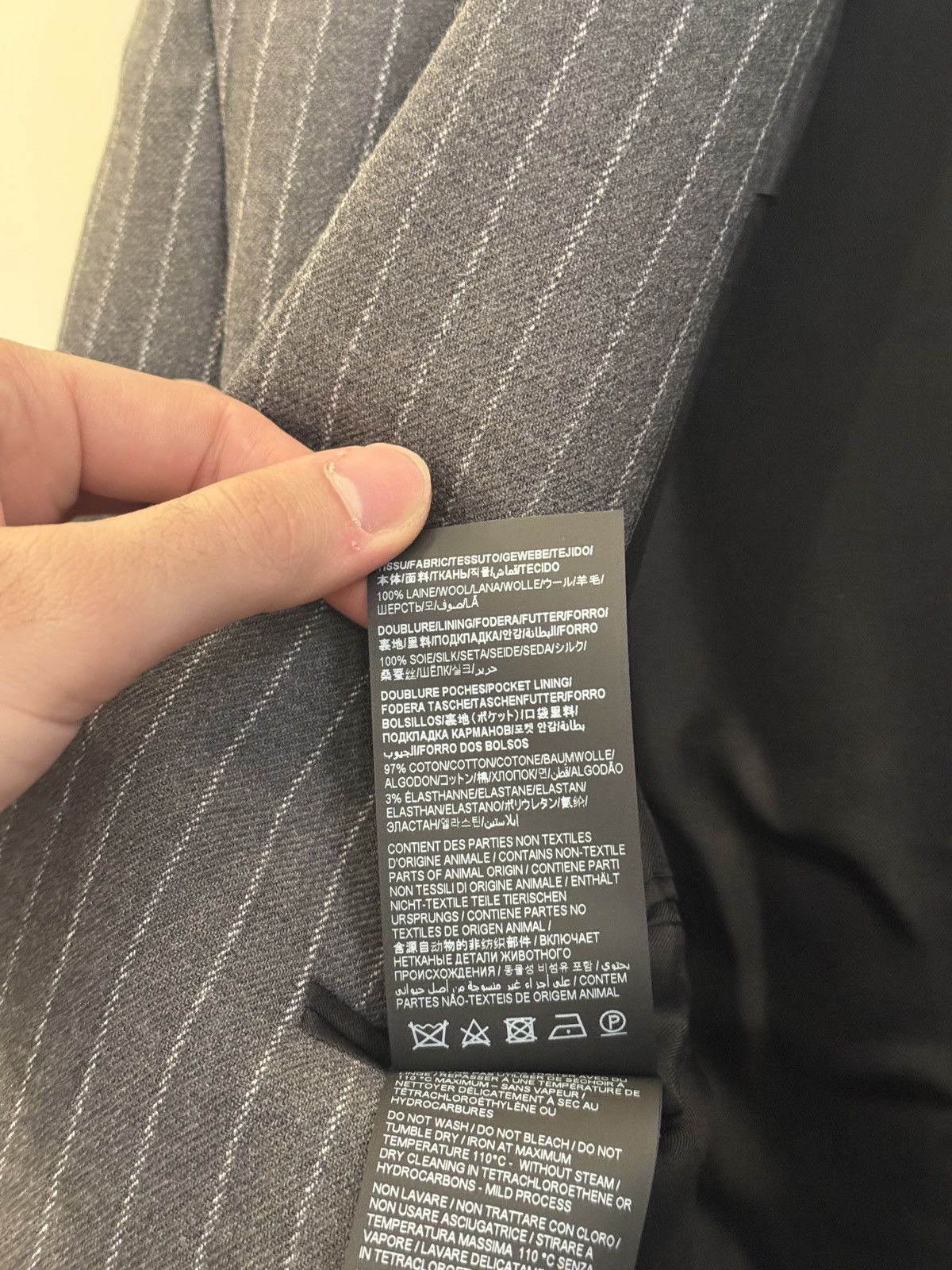 Saint Laurent Paris Oversized Pinstripe Double Breasted Blazer Size 50R - 12 Thumbnail