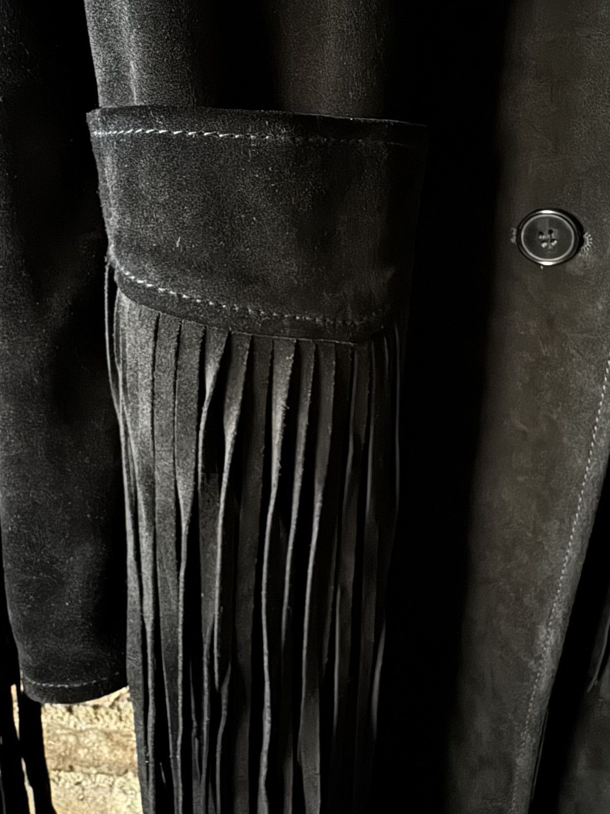 R13 R13 Fringe leather suede jacket black RARE MSRP $2400 Size US S / EU 44-46 / 1 - 3 Thumbnail