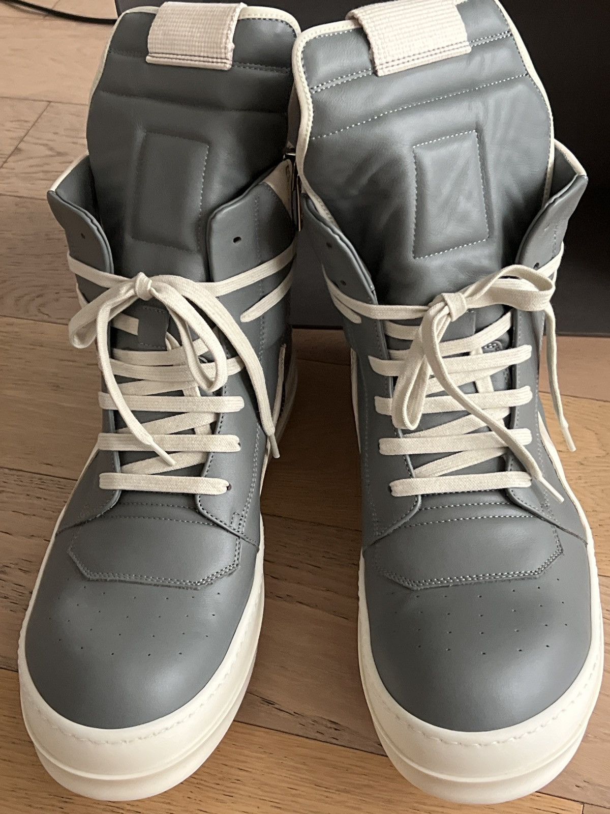 Rick Owens Rick Owens Gray Concordians Geobasket Sneakers Size US 12.5 / EU 45-46 - 1 Thumbnail