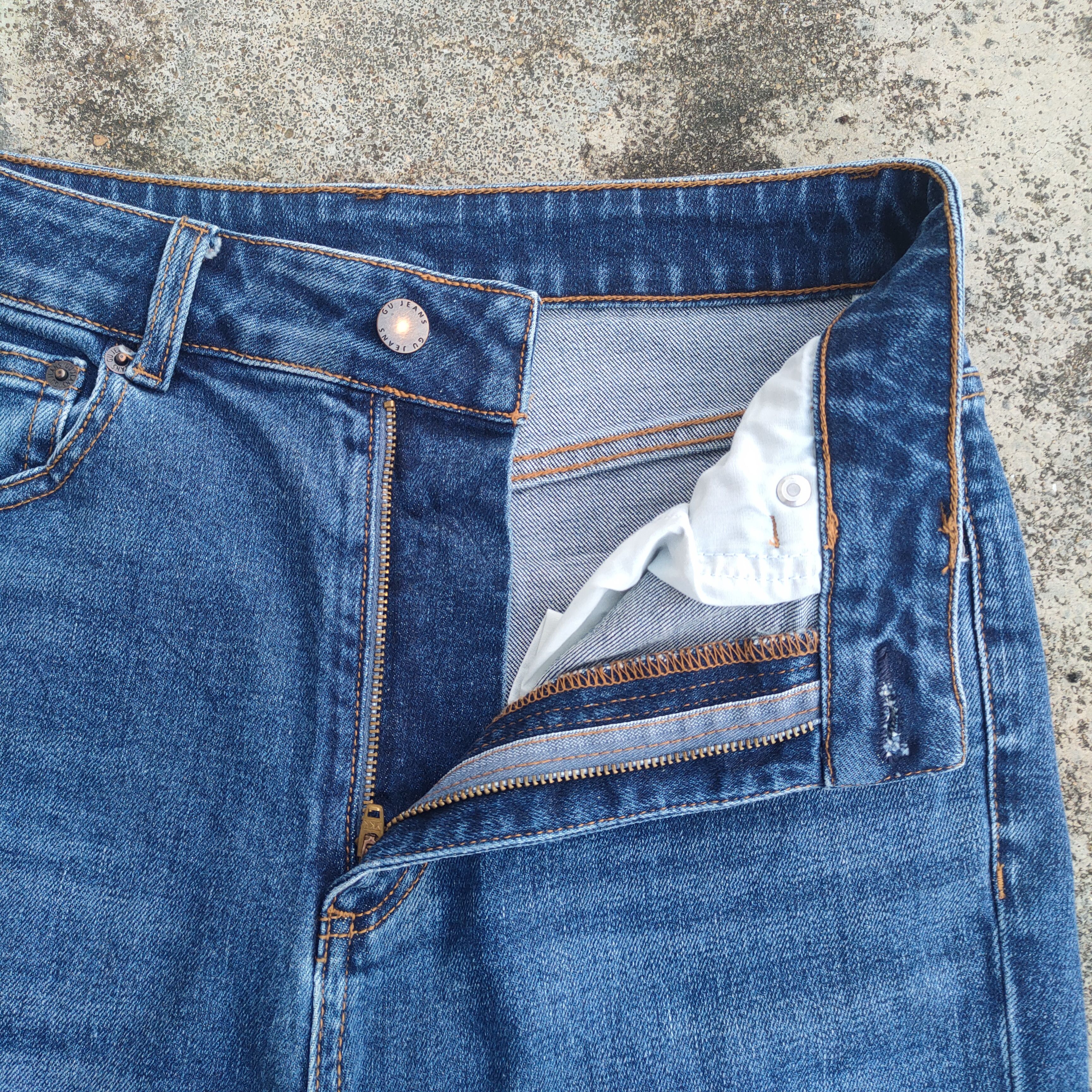 GU FLARE VINTAGE GU BOOTCUT JEANS FADED DENIM PANTS Size US 27 - 7 Thumbnail