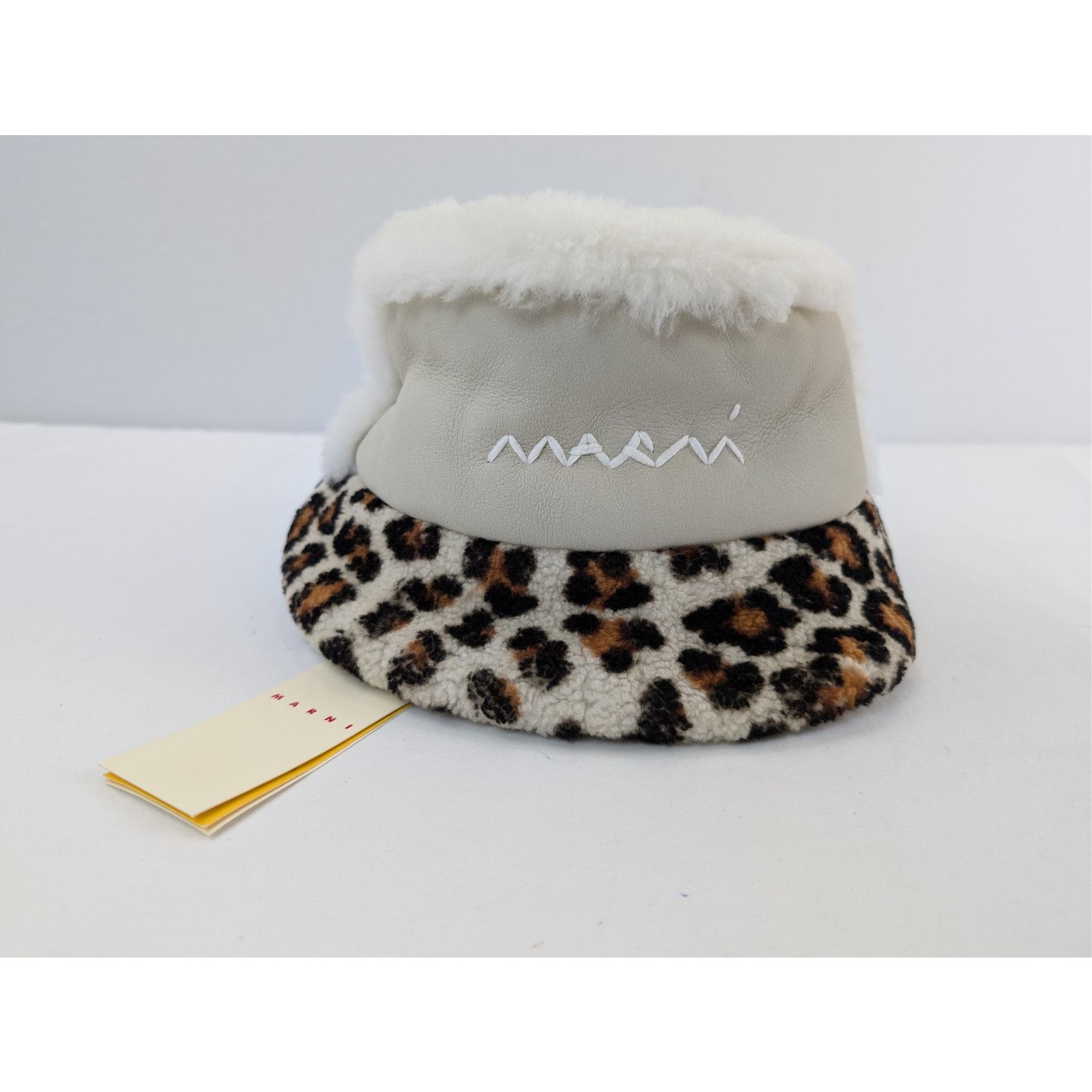 Marni o1rshd1 Size: L / Shearling Leopard Print Bucket Cap / Hat Size ONE SIZE - 7 Thumbnail