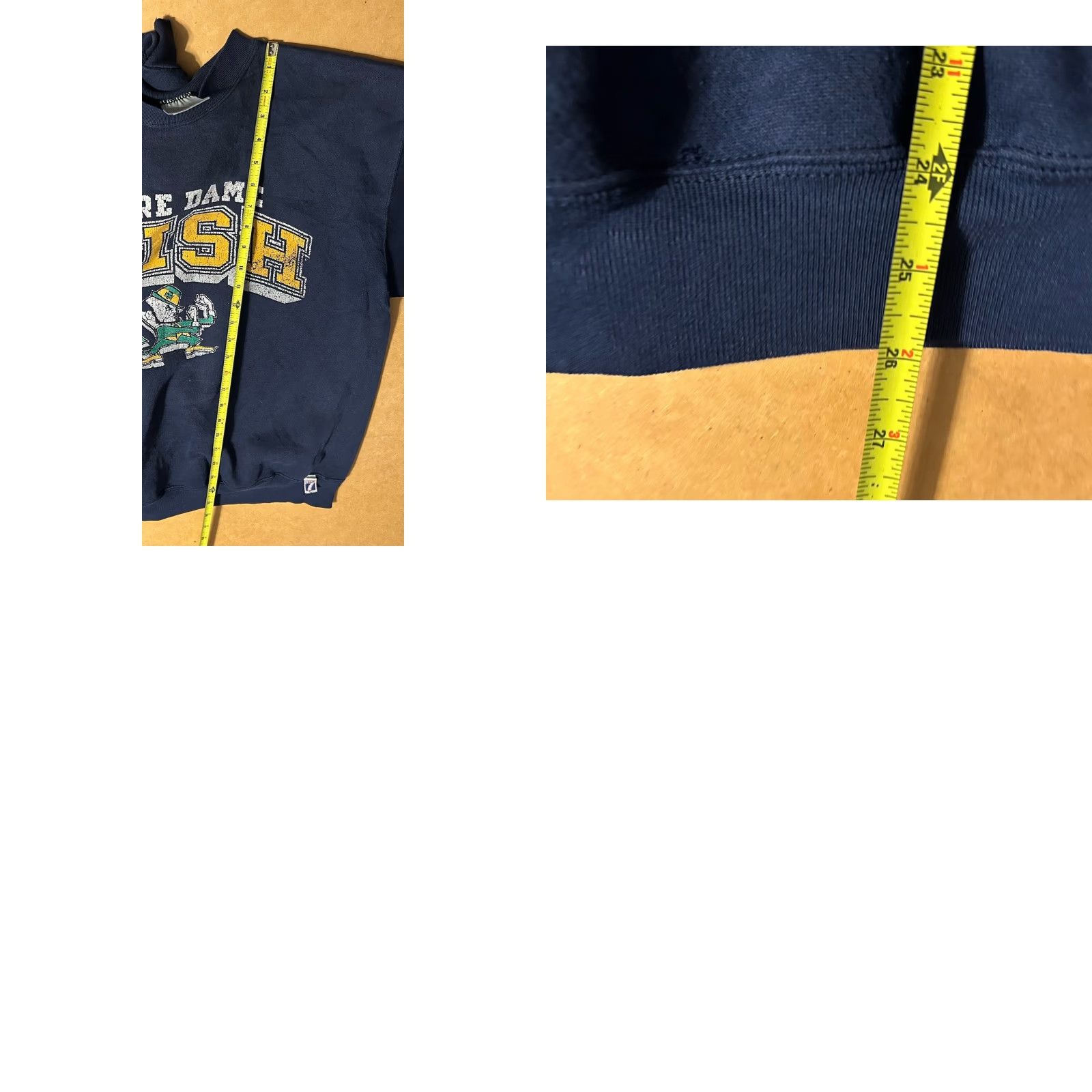 Logo 7 VINTAGE Notre Dame Fighting Irish Sweatshirt Logo 7 Men XL Fits Large Blue Crew Neck Pullover Long Sleeve Чер Size US L / EU 52-54 / 3 - 11 Thumbnail