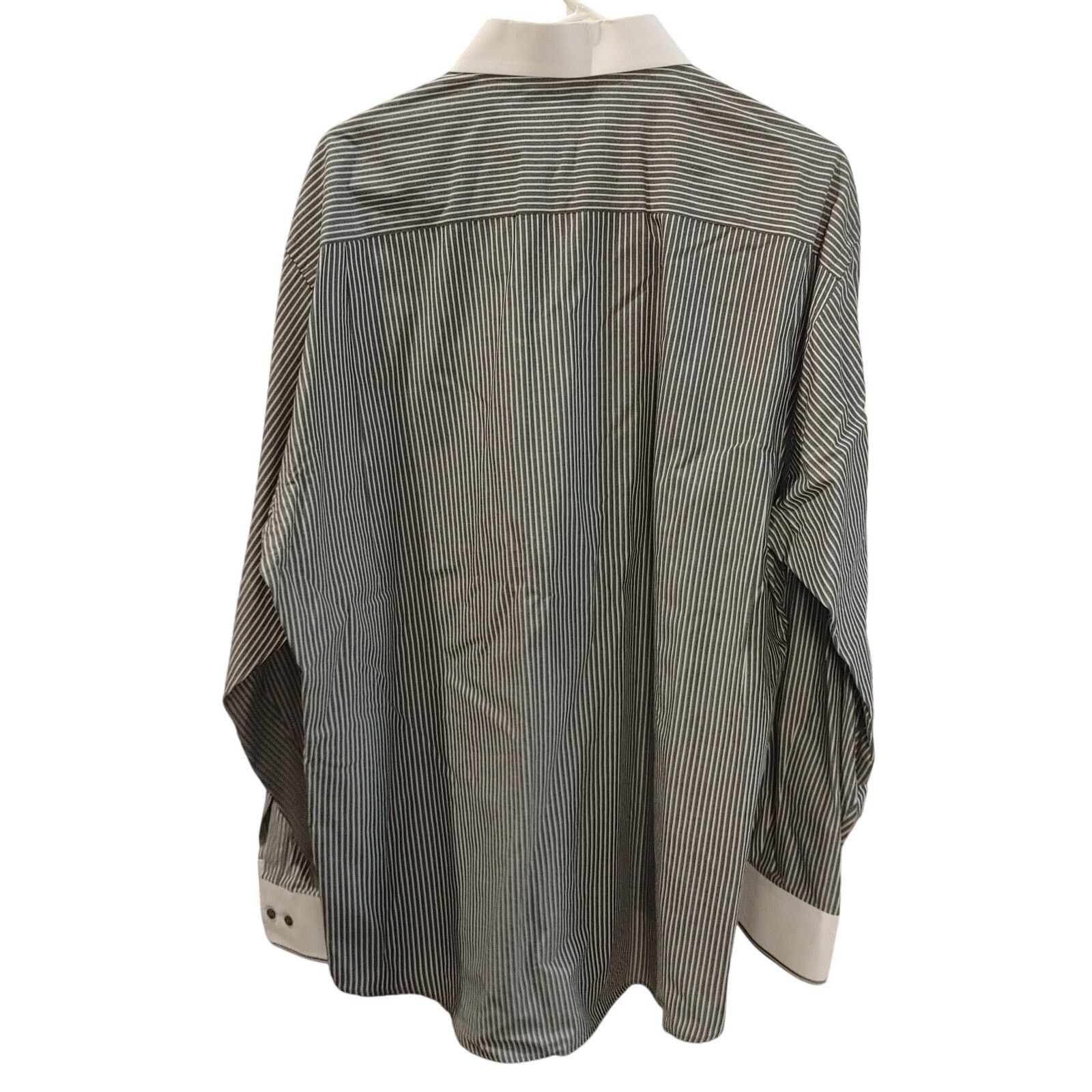 Other VTG Urban Arrow Men's 16 Gray White Stripe Bttn Dwn Shirt Size US M / EU 48-50 / 2 - 2 Thumbnail