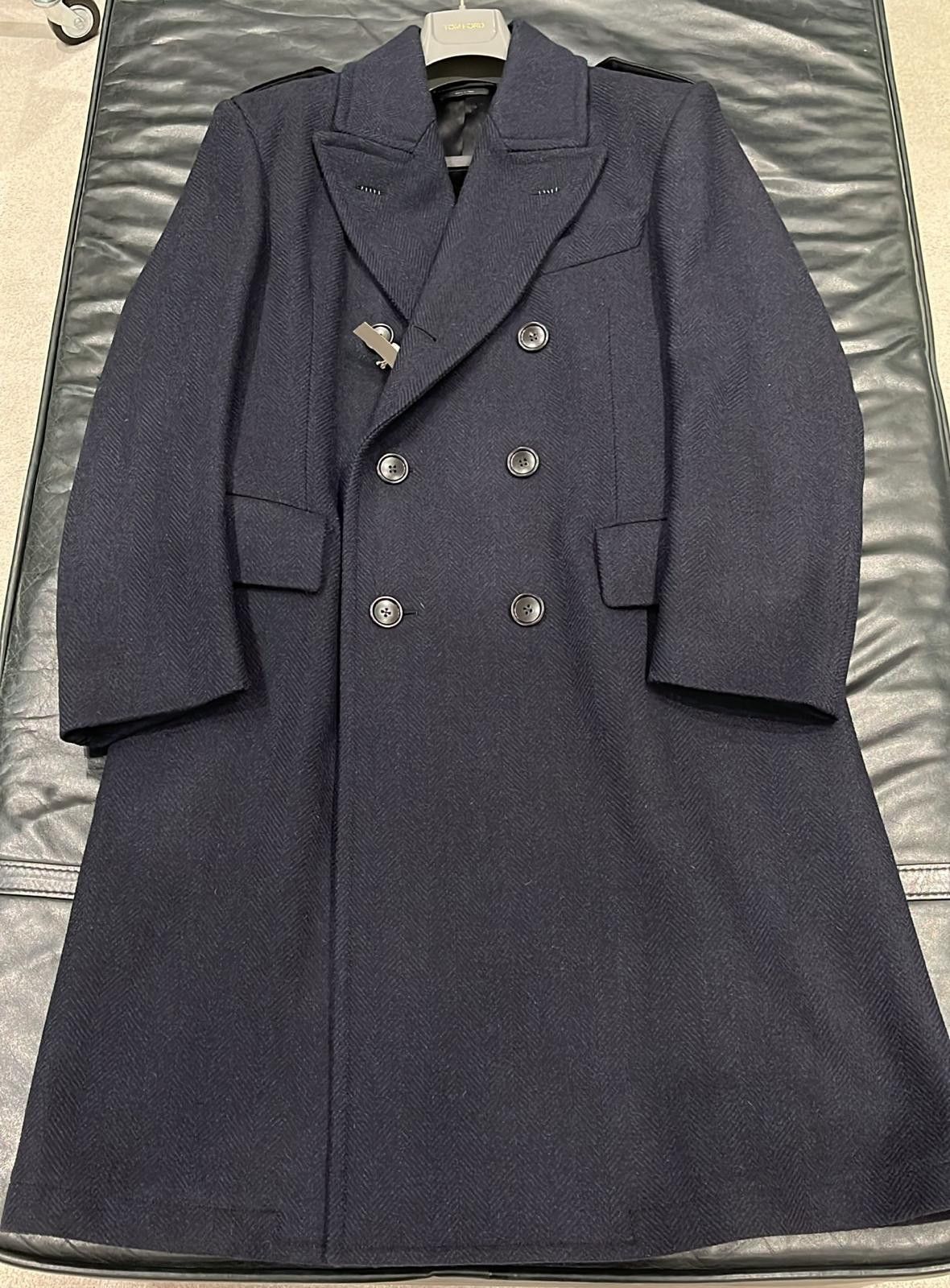 Tom Ford o1loc1c0126 OCL005 Long Coat in Black/Blue Size US M / EU 48-50 / 2 - 1 Thumbnail
