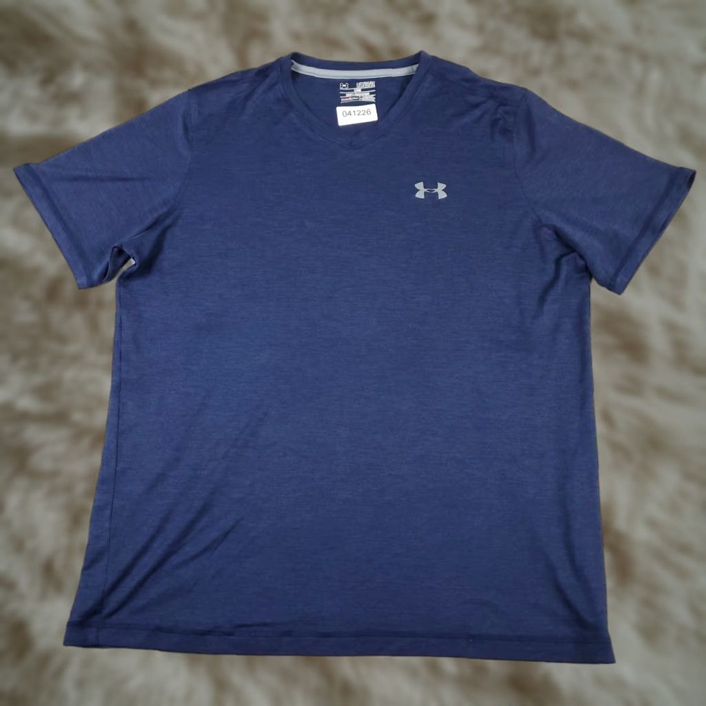Under Armour Under Armour T Shirt Mens LT BlueCrew Neck Pullover Short Sleeve Basic Activewear Logo Breathable Sports Size US L / EU 52-54 / 3 - 1 Thumbnail