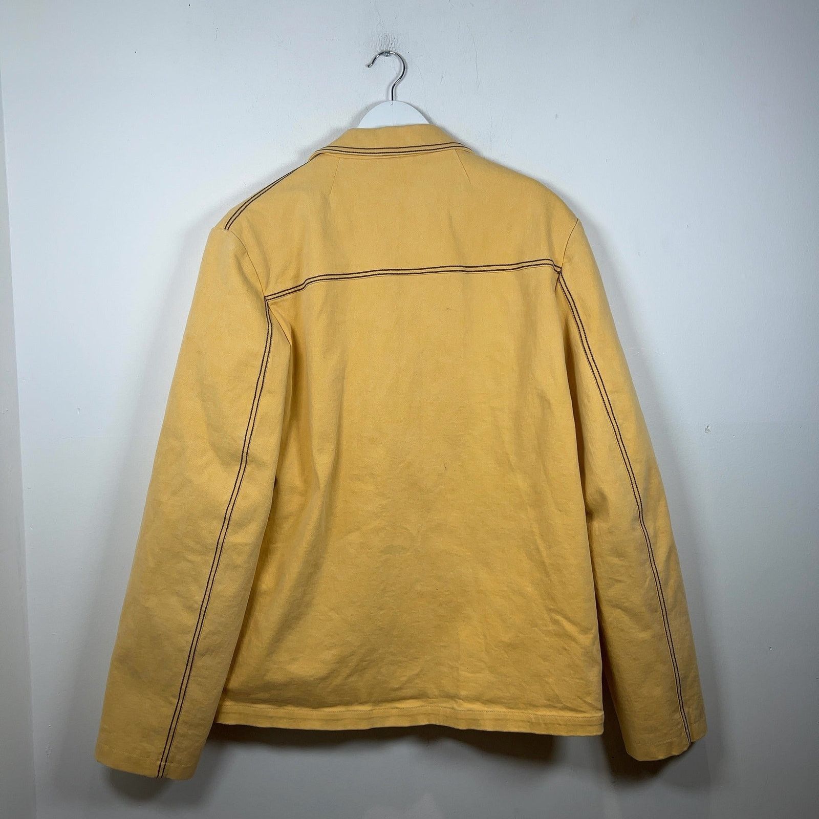 Marni Marni Yellow Stitch Logo Denim Blazer Size 52L - 5 Thumbnail