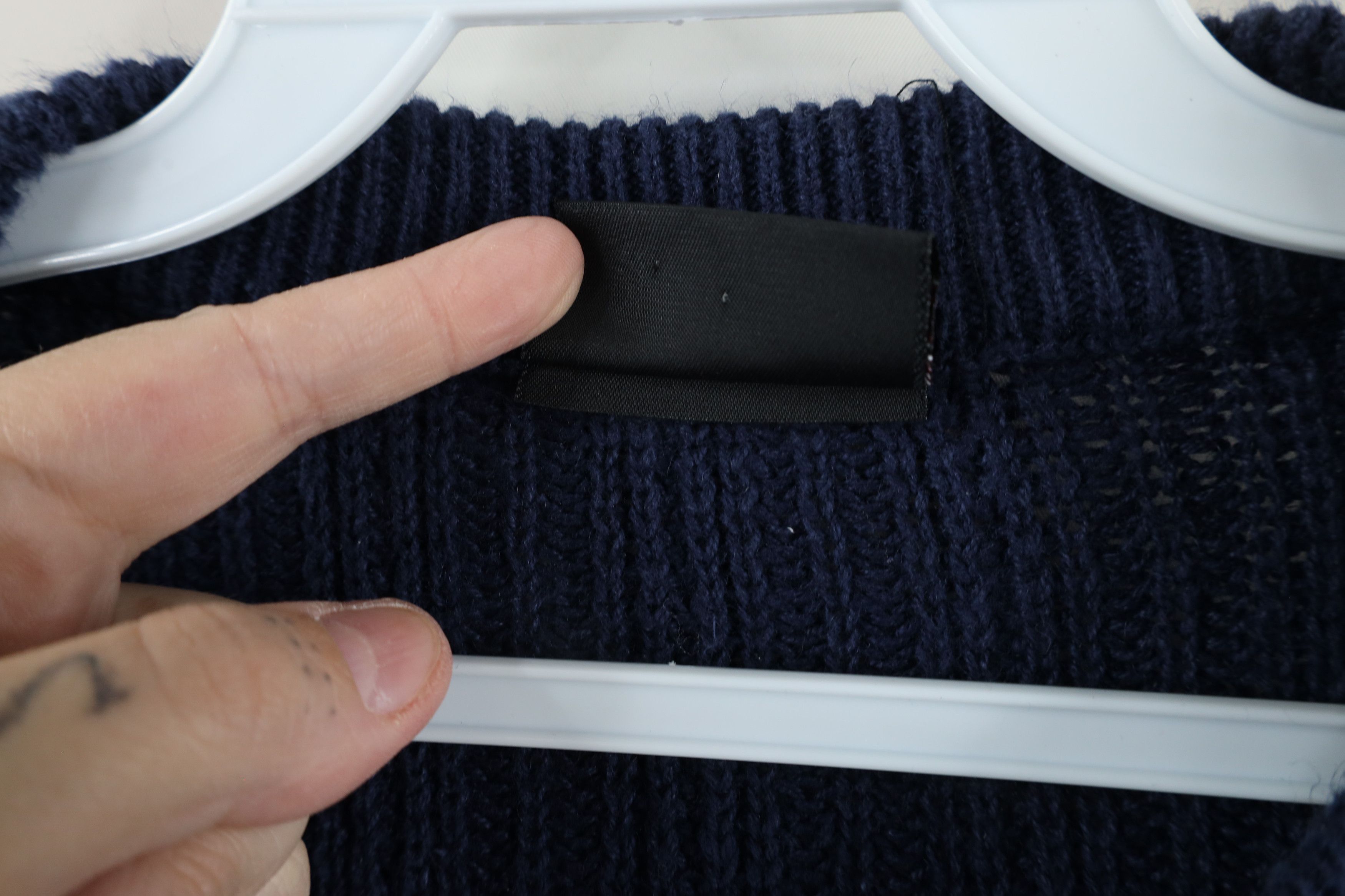 Vintage Vintage 90s Streetwear Baggy Chunky Ribbed Knit Sweater Blue Size US L / EU 52-54 / 3 - 5 Thumbnail