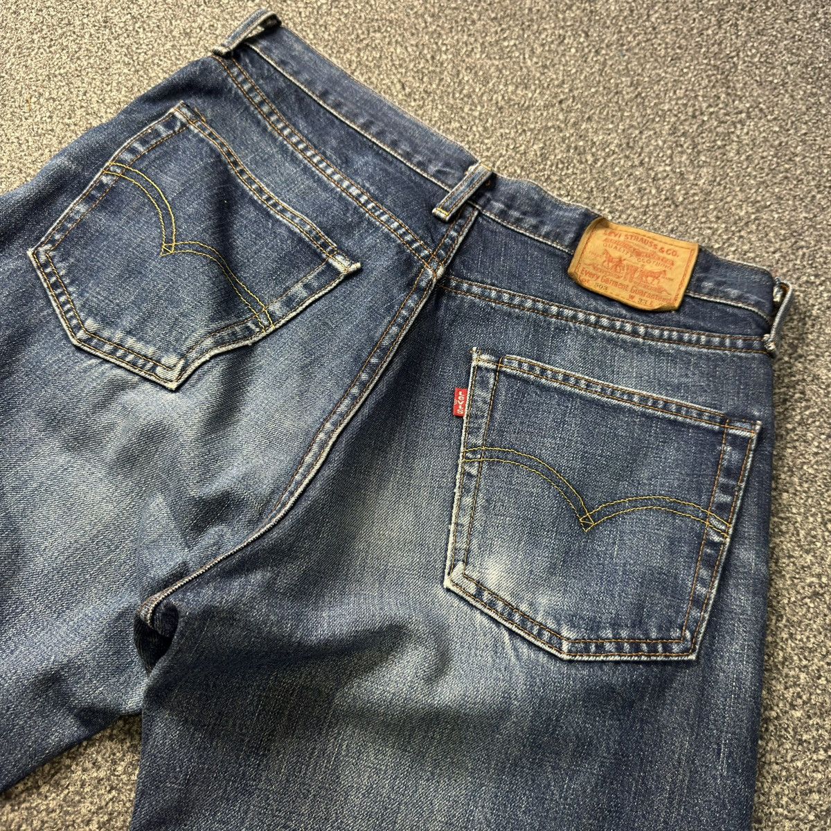 Engineered Garments × Levi's Vintage 90s Levis 503 Distressed Ripped Faded Aging Denim Size US 33 - 9 Thumbnail