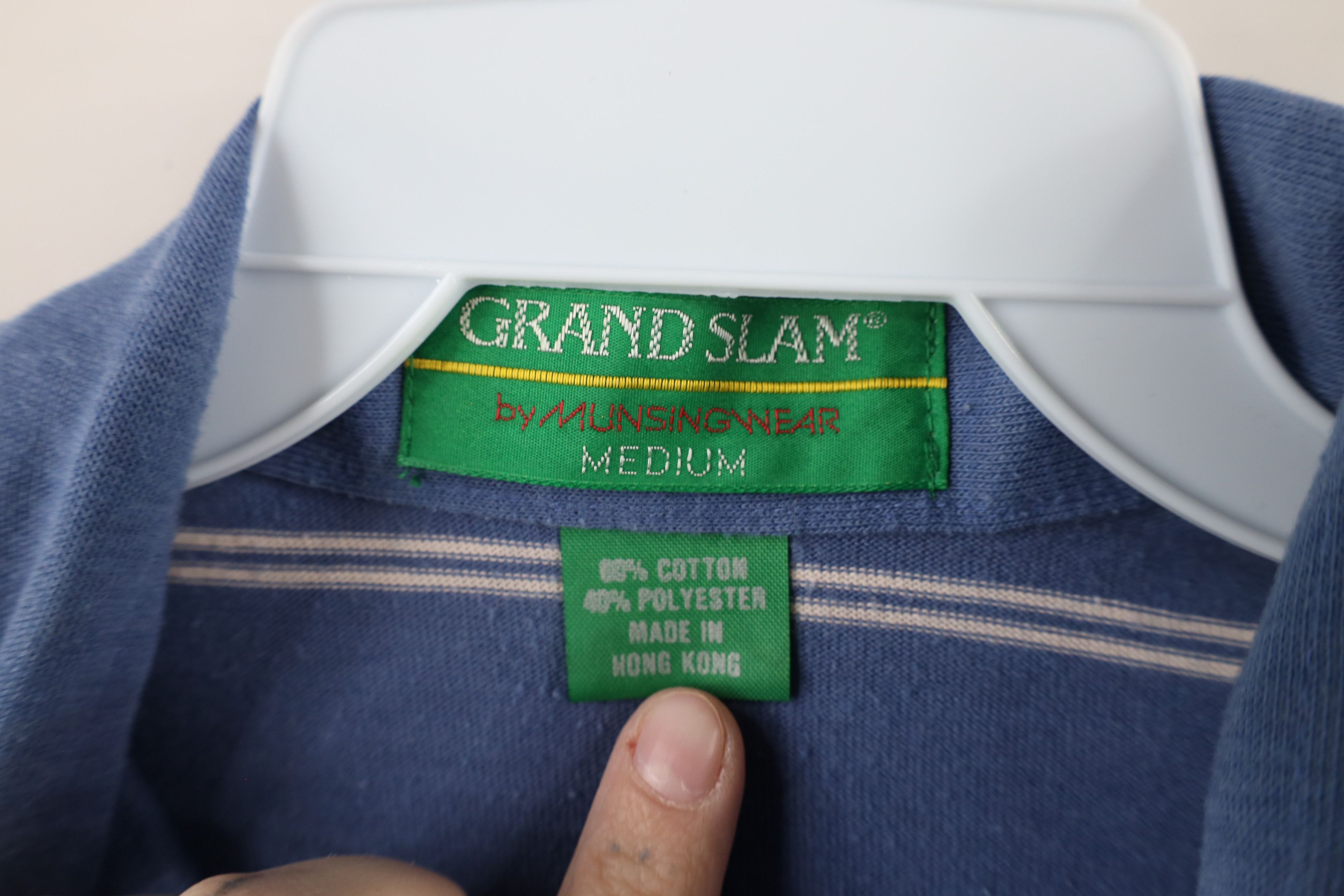 Vintage Vintage 70s 80s Streetwear Striped Knit Golf Polo Shirt Size US M / EU 48-50 / 2 - 8 Thumbnail