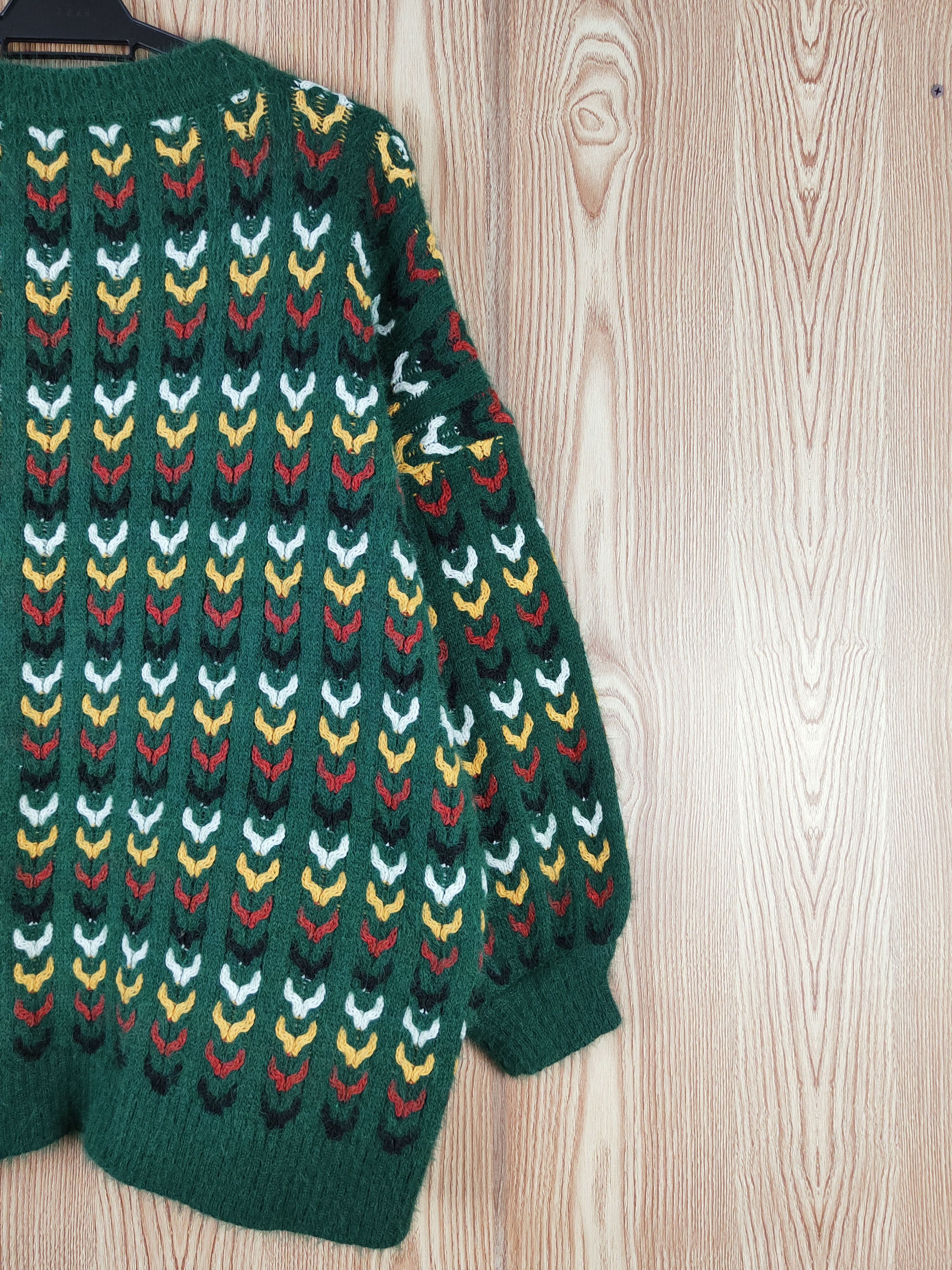 Japanese Brand D Japan art mohair vintage Green Knitwear Sweatshirts #W581 Size US XL / EU 56 / 4 - 9 Thumbnail