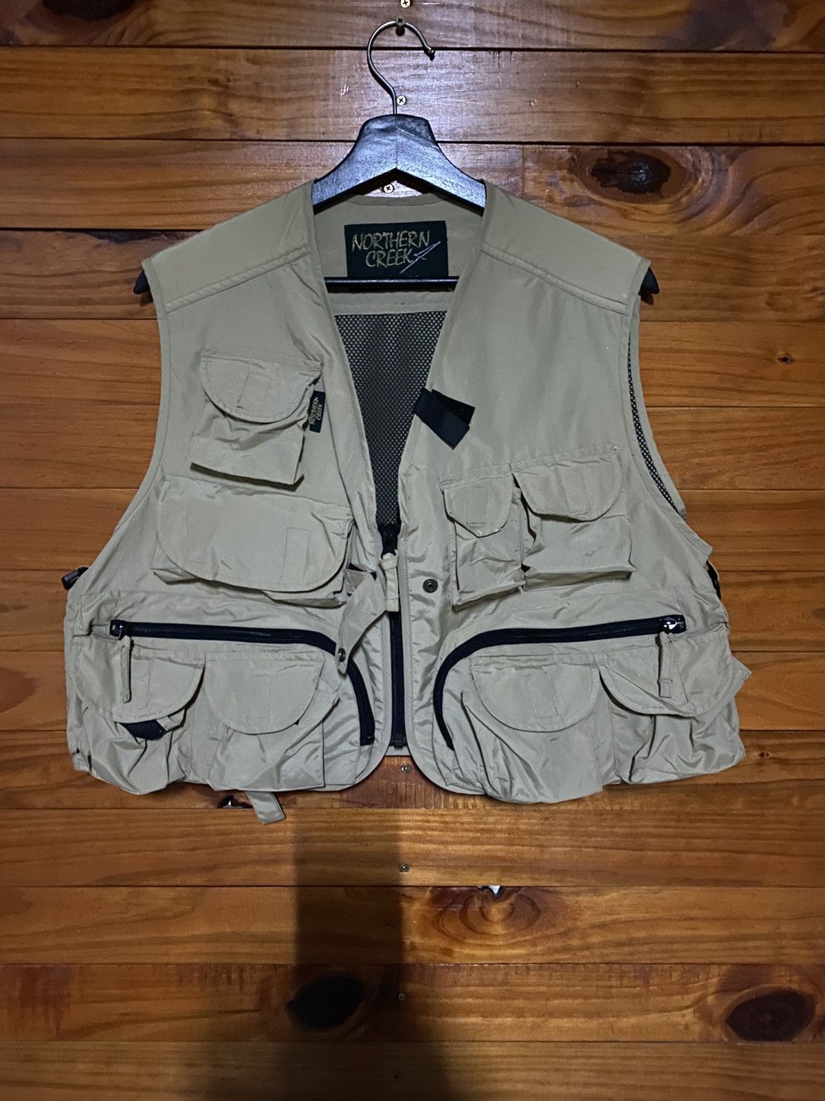 Asics Vintage Northern Creek Beige Fishing Vest – Multi-Pocket Size US L / EU 52-54 / 3 - 3 Thumbnail