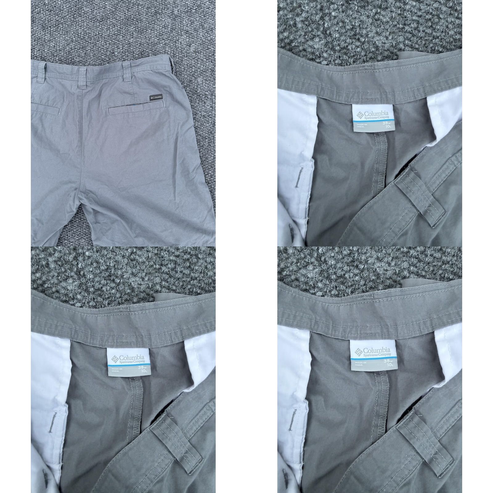 Vintage Columbia Shorts Mens 38 Gray Chino Canvas Cotton Casual Zip Fly Pockets Summer Size US 38 / EU 54 - 8 Thumbnail
