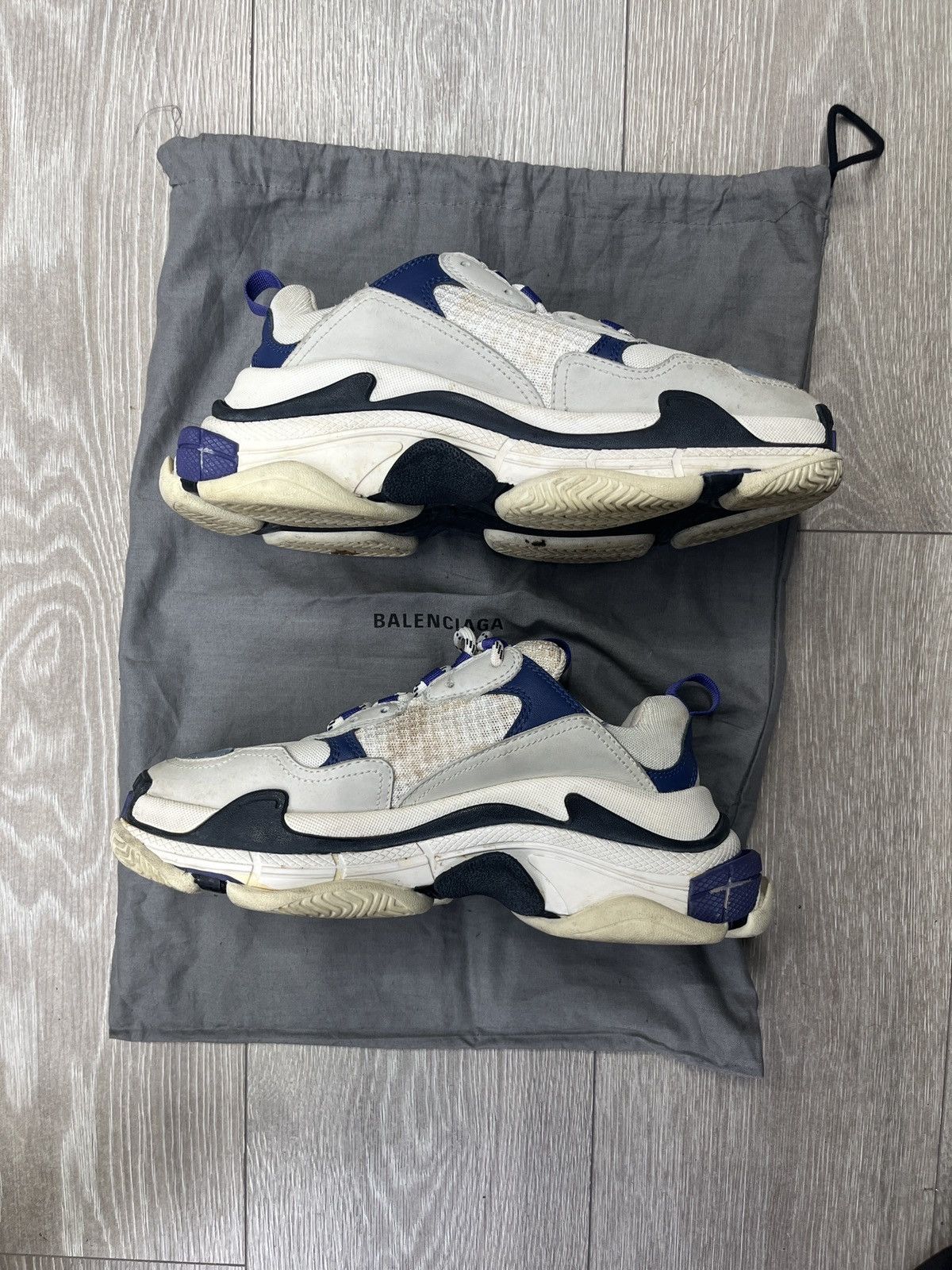 Balenciaga Balenciaga triple S blue high top sneakS Size US 9 / IT 39 - 10 Thumbnail