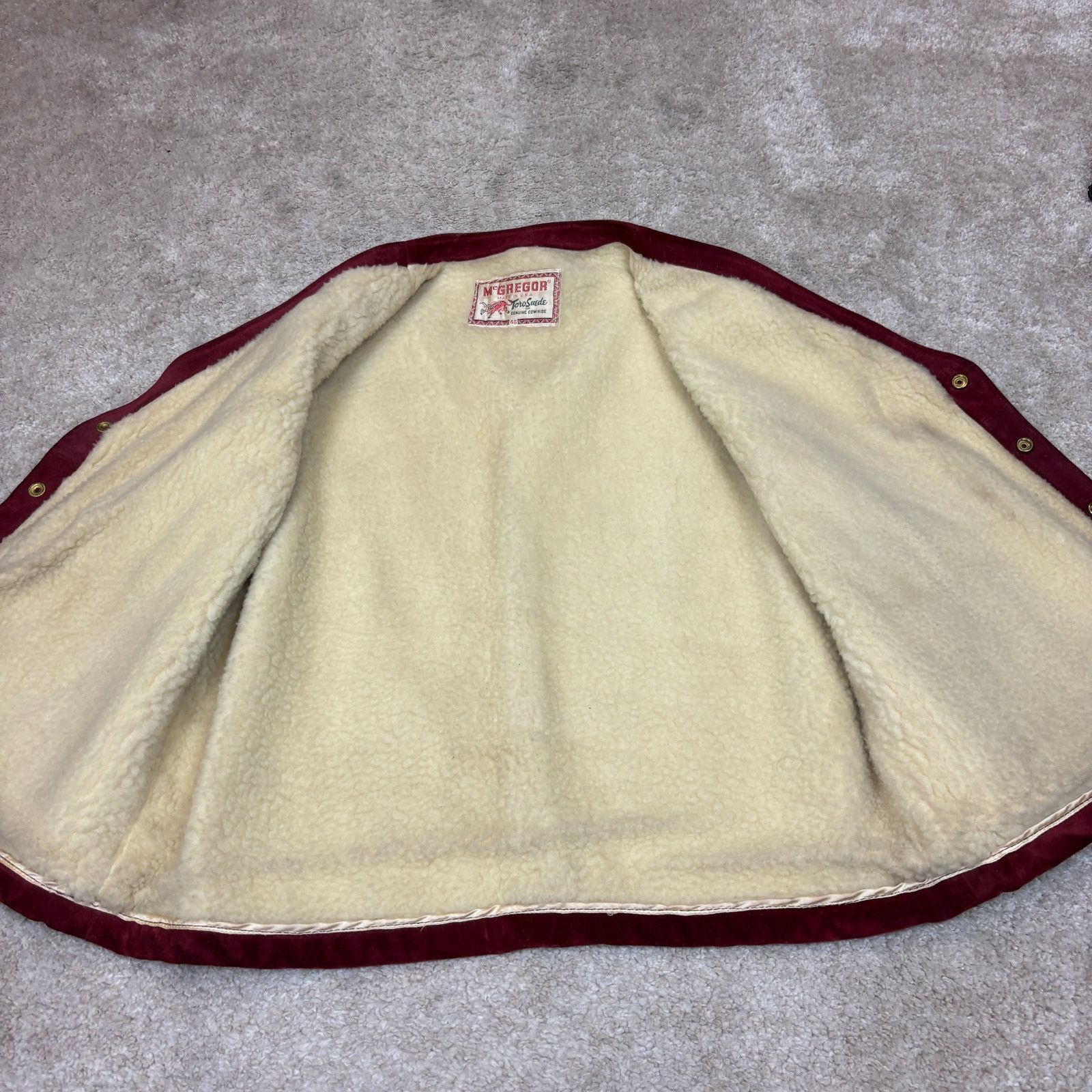 McGregor Vintage McGregor Toro Suede Sherpa Lined Vest Men's 46 Size US L / EU 52-54 / 3 - 3 Thumbnail