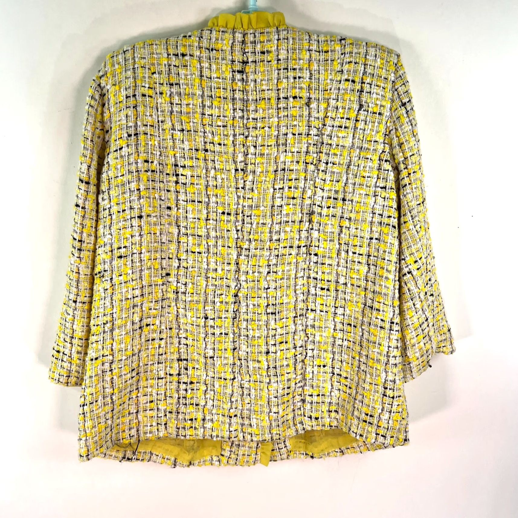 Vintage VINTAGE Sara Isabella Blazer Jacket Womens 3/4 Sleeve Yellow L Pockets 80s Classic Plaid Size L / US 10 / IT 46 - 7 Thumbnail