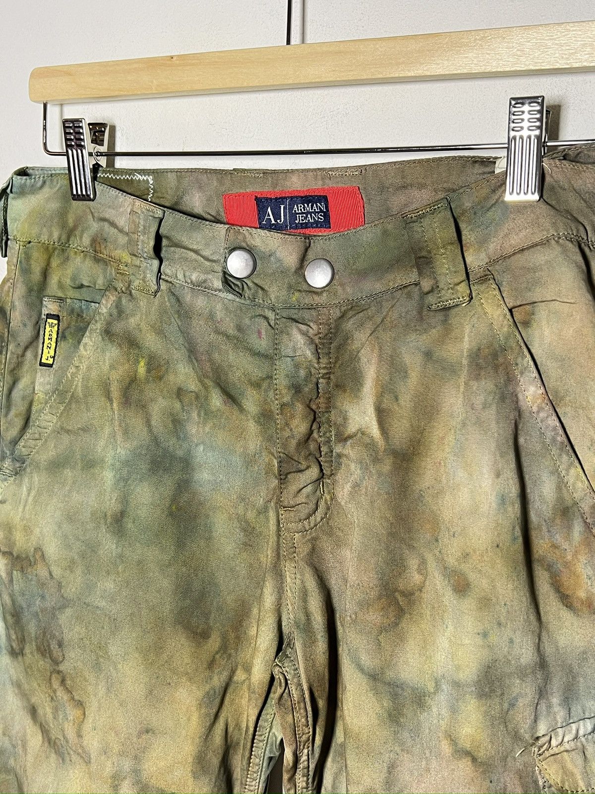 Giorgio Armani giorgio armani tie dye cargo camo multipocket army pants Size US 32 / EU 48 - 6 Thumbnail