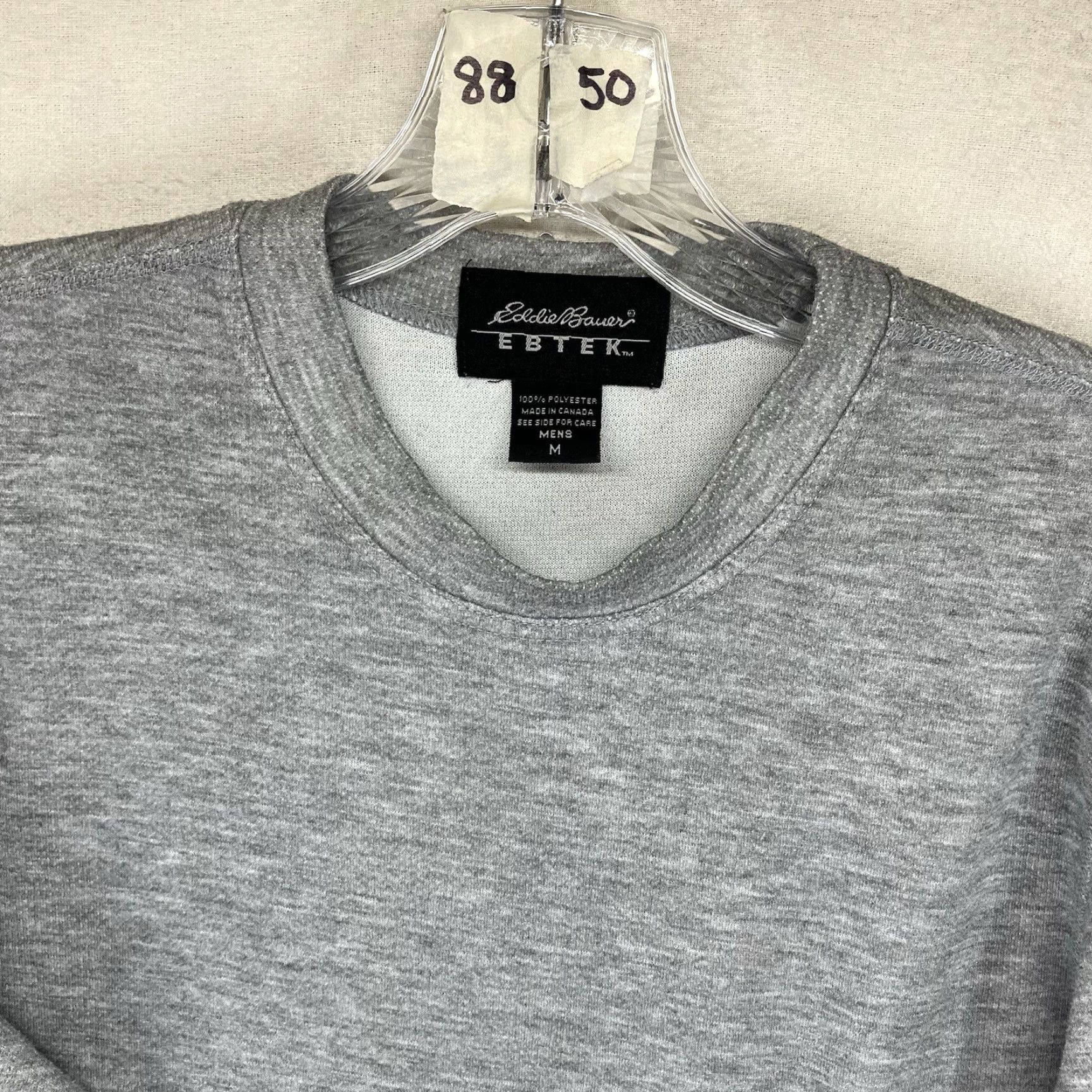 Eddie Bauer Eddie Bauer T-Shirt Men's M Gray Crew Neck Thermal Base Layer Polyester Knit Embroidered Logo Size US M / EU 48-50 / 2 - 4 Thumbnail