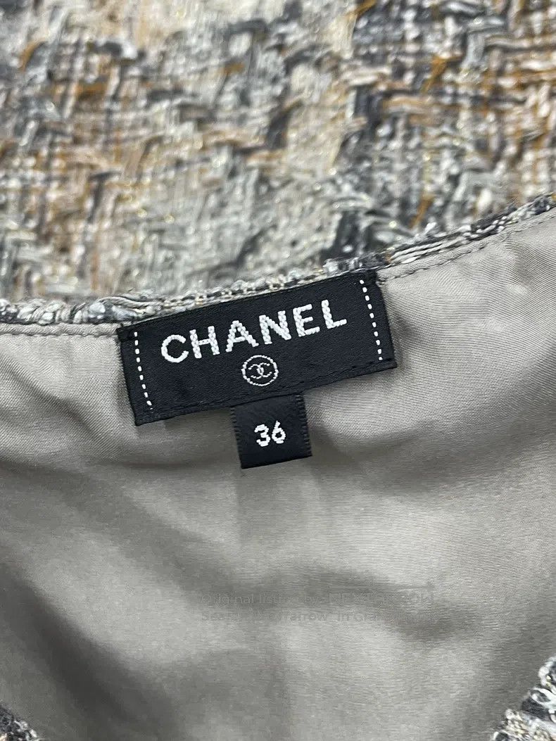 Chanel Chanel Greek series V-neck tassel tweed short sleeves Size XS / US 0-2 / IT 36-38 - 5 Thumbnail