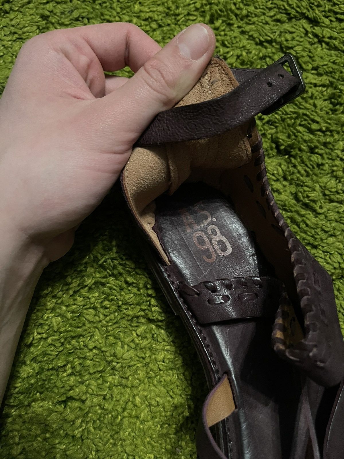 A.S.98 × Designer Airsteps A.S.98 avant garde real leather sandals shoes Size US 9 / IT 39 - 9 Thumbnail