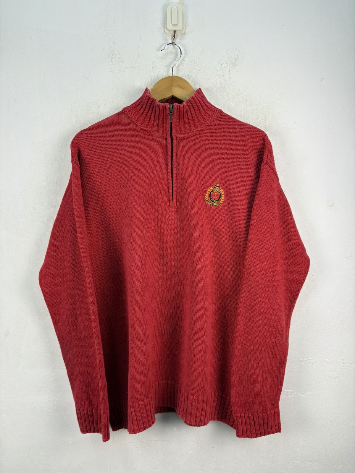 Ralph Lauren Vintage 90s Ralph Lauren Pullover Sweater Half Zipper Size US M / EU 48-50 / 2 - 2 Thumbnail