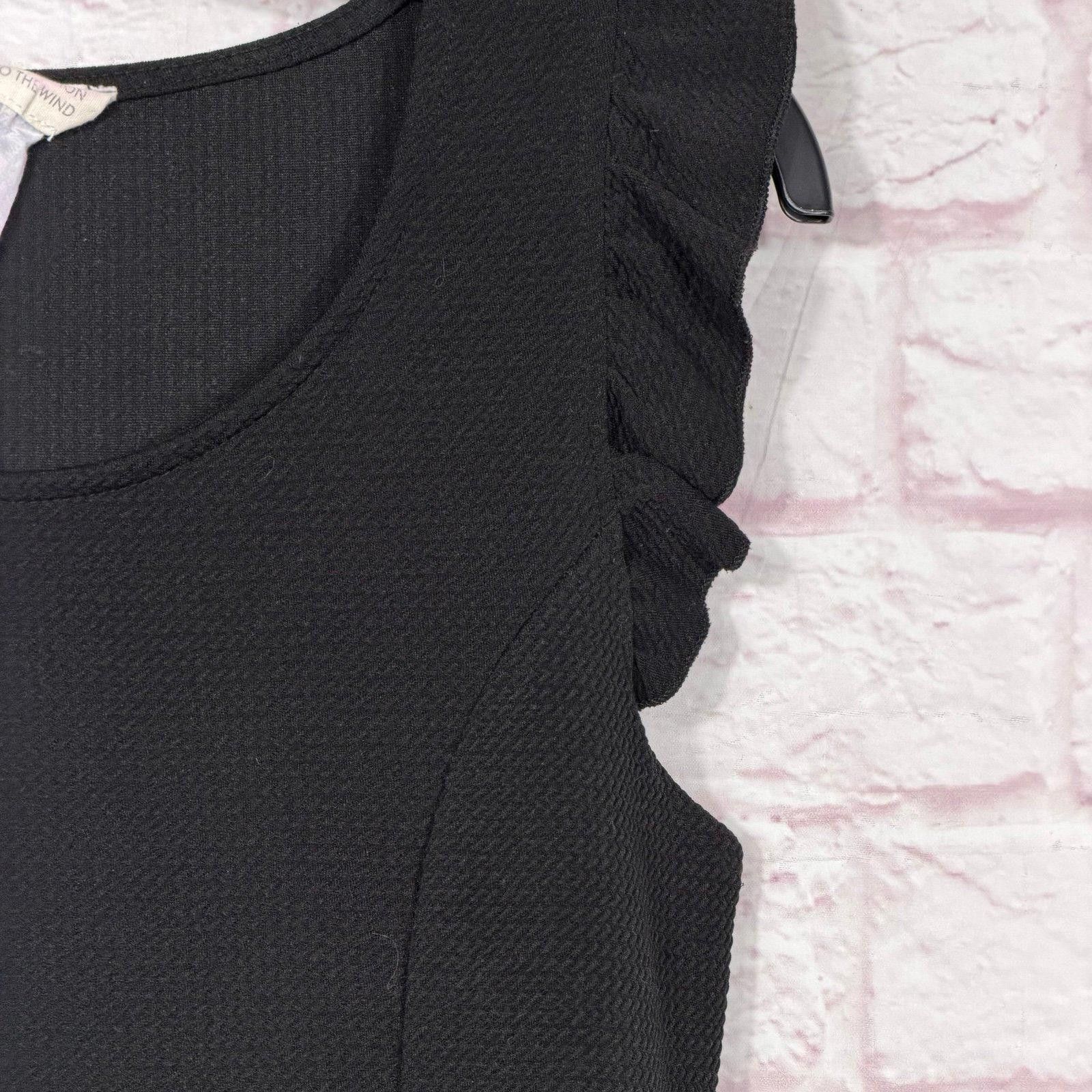 Other Caution to the Wind Large Black Sleeveless Ruffle Dress Size L / US 10 / IT 46 - 2 Thumbnail