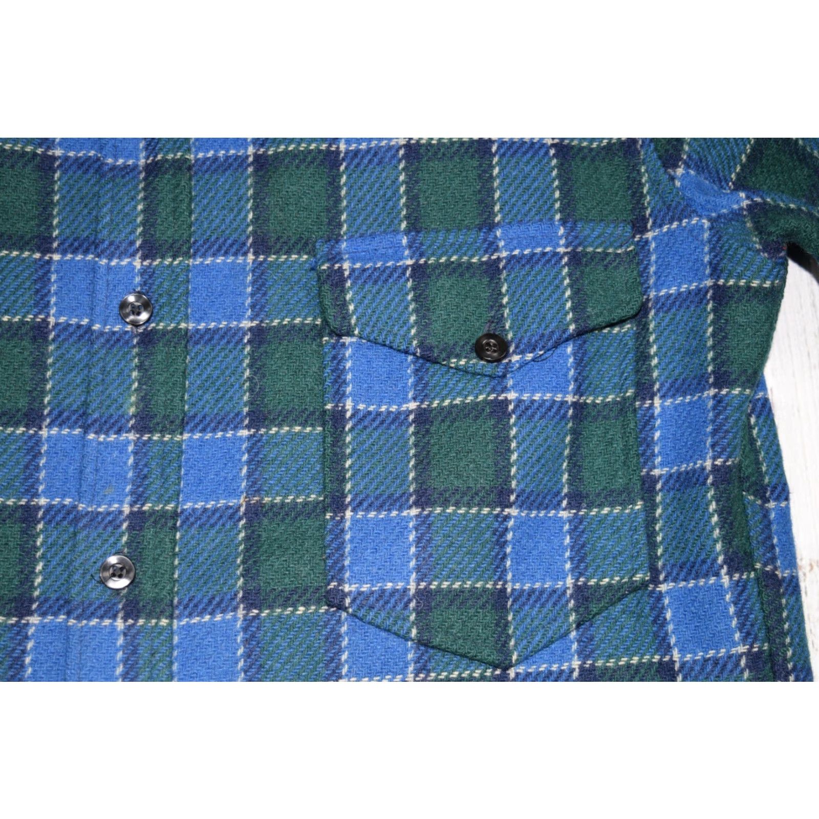 Pendleton Vintage Pendleton Men's Heavy Wool Flannel Shirt Jacket 60s 70s Plaid Cruiser Size US M / EU 48-50 / 2 - 2 Thumbnail