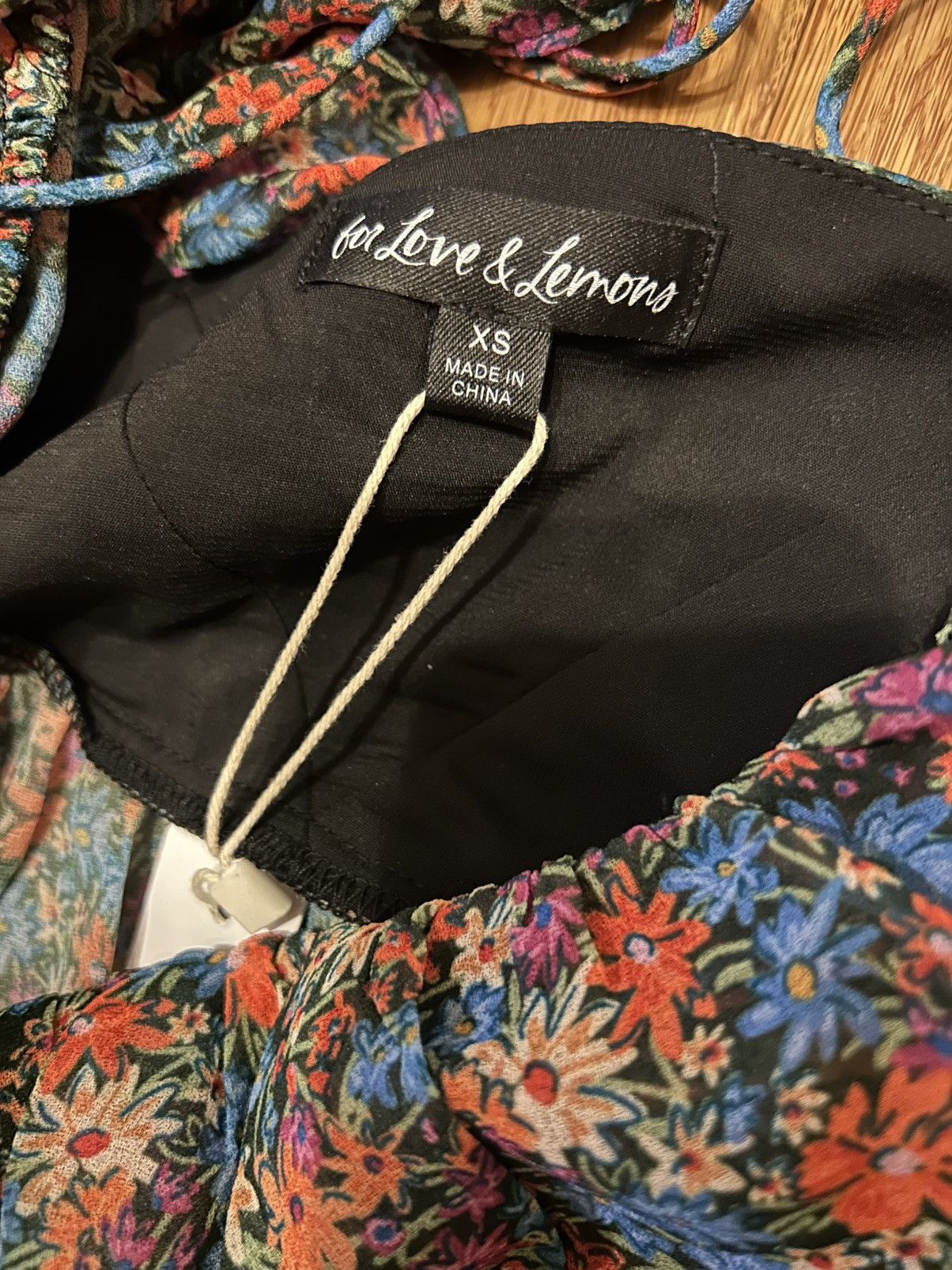 For Love & Lemons For love and Lemons Brittany Floral Print Long Sleeve Dress Size XS / US 0-2 / IT 36-38 - 4 Thumbnail