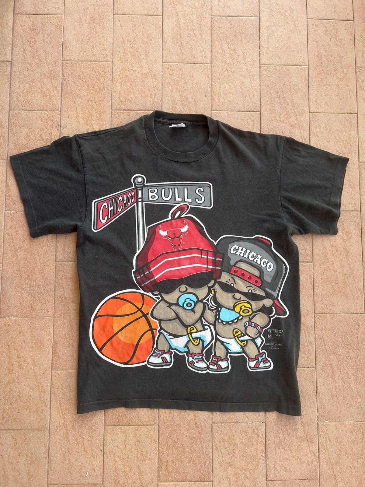NBA × Vintage Vintage 90's NBA Chicago Bulls Baby Tee Print Rare Size US M / EU 48-50 / 2 - 1 Thumbnail