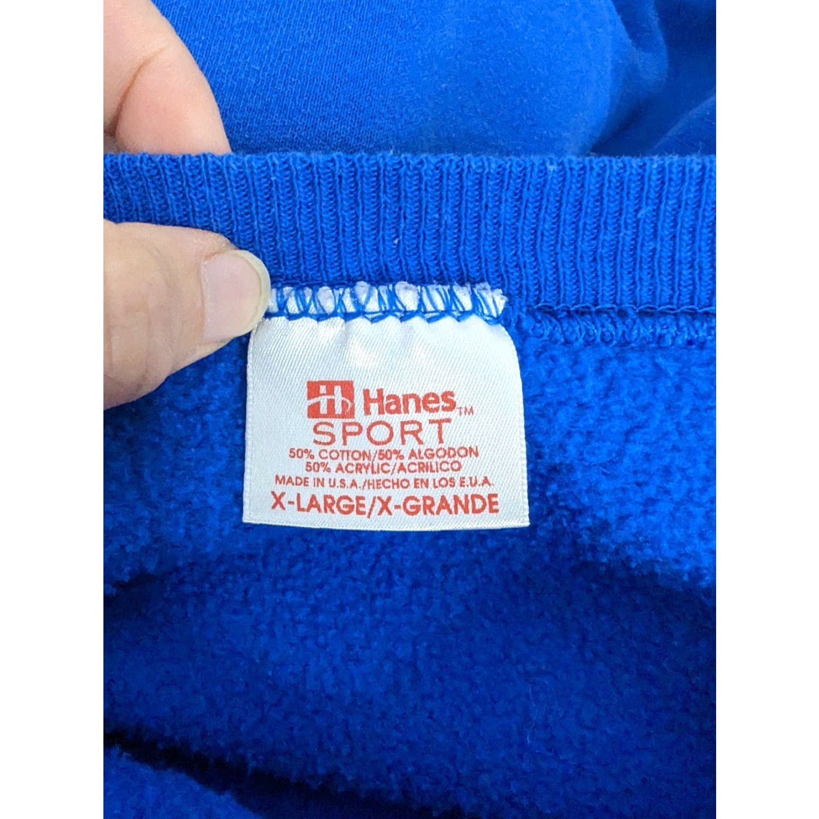 Vintage VINTAGE Blue Raglan Sweatshirt USA Made Men's XL Blank Sweatshirt Size US XL / EU 56 / 4 - 4 Thumbnail
