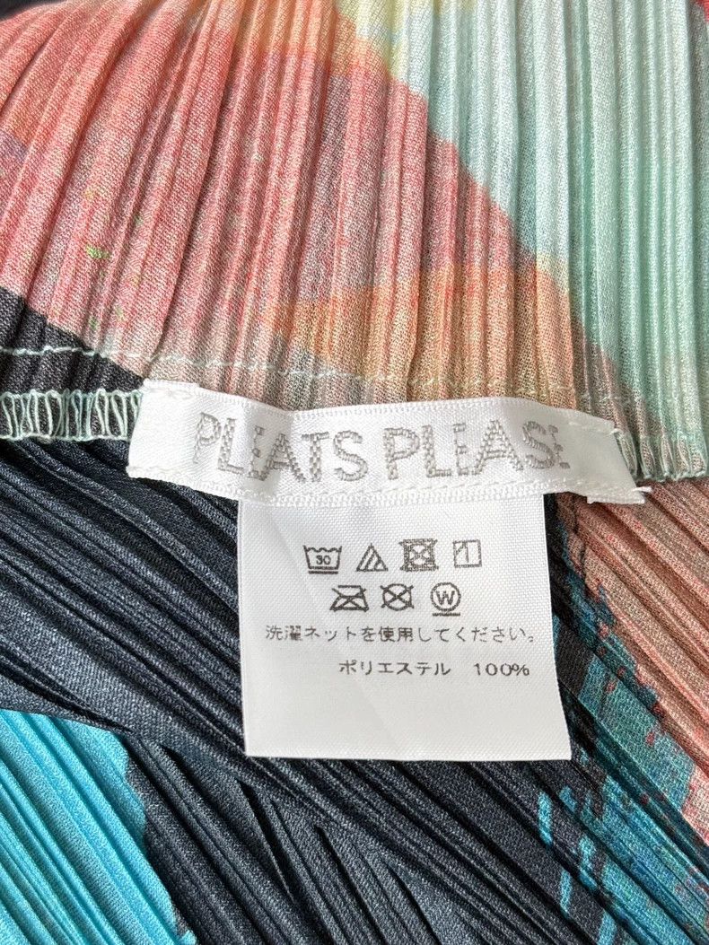 Issey Miyake Issey Miyake size:3 Red and green ink-wash pleated vest Size XS / US 0-2 / IT 36-38 - 3 Thumbnail