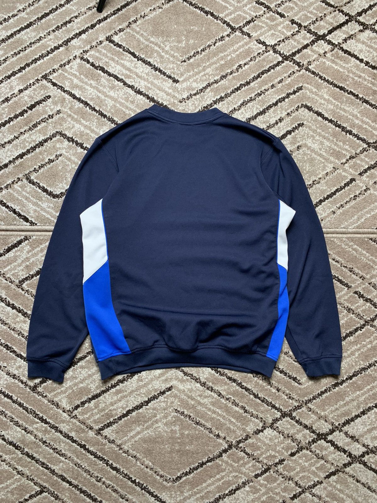 Nike × Vintage Vintage Nike Y2K Mini Swoosh Blue Boxy Sweatshirt Hype 00s Size US M / EU 48-50 / 2 - 8 Thumbnail