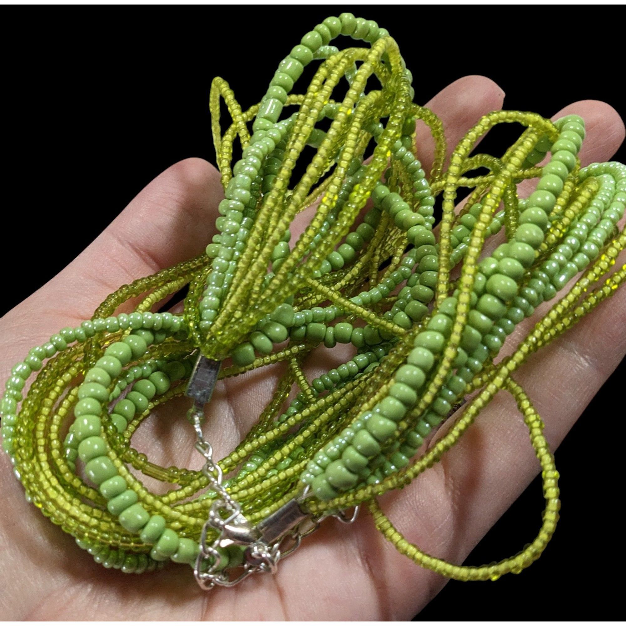 Other Cottagecore Green Glass Multilayer Beaded Necklace Size ONE SIZE - 5 Thumbnail