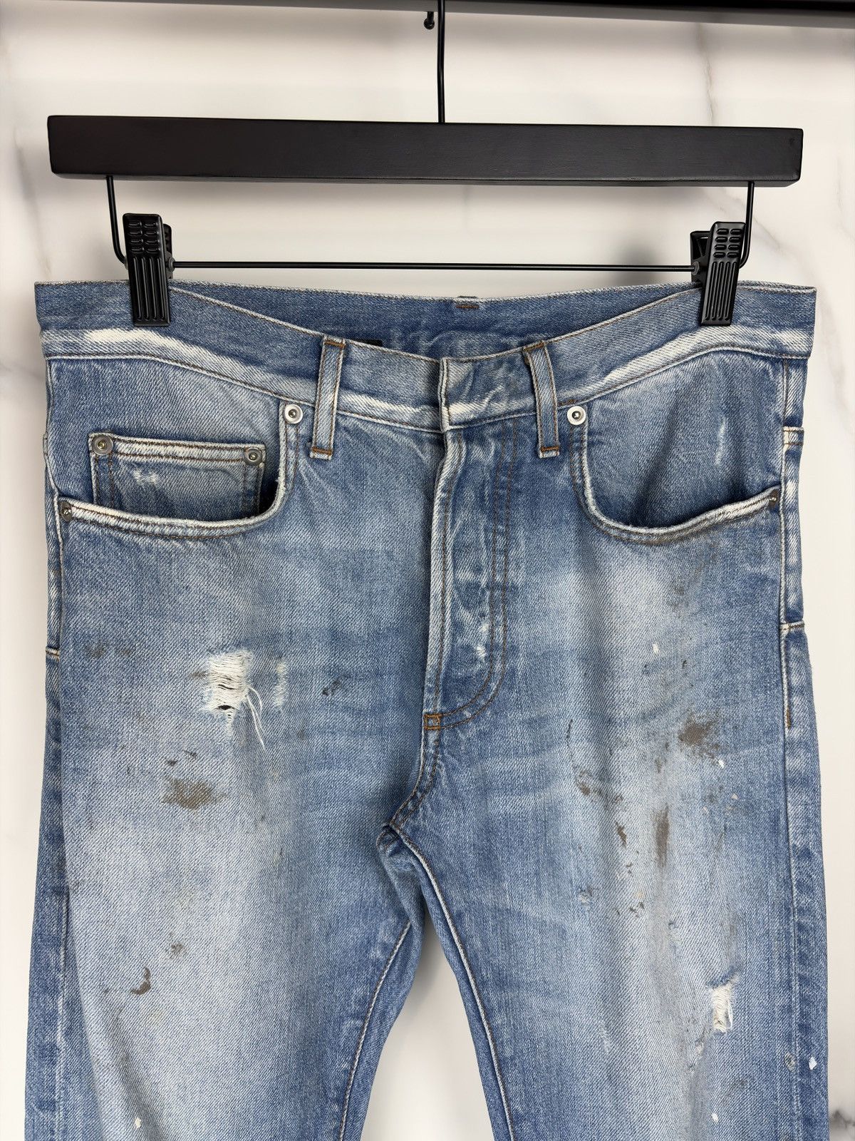 Dior Dior Homme Mudwash Painter Distressed Blue Denim Jeans Size US 29 - 2 Thumbnail