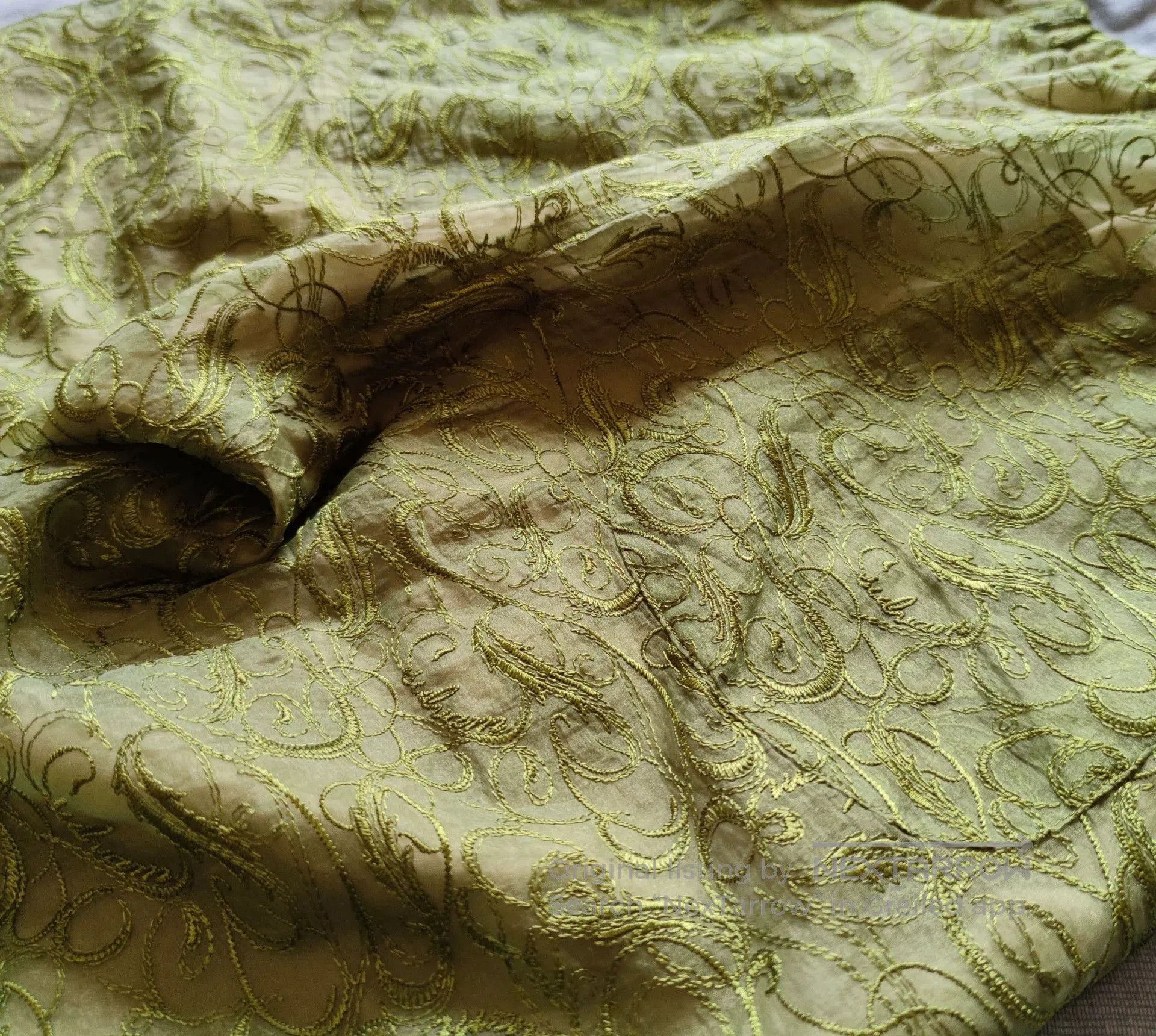 Sulvam Embroidered Green Wide. Size US 26 / EU 42 - 9 Thumbnail