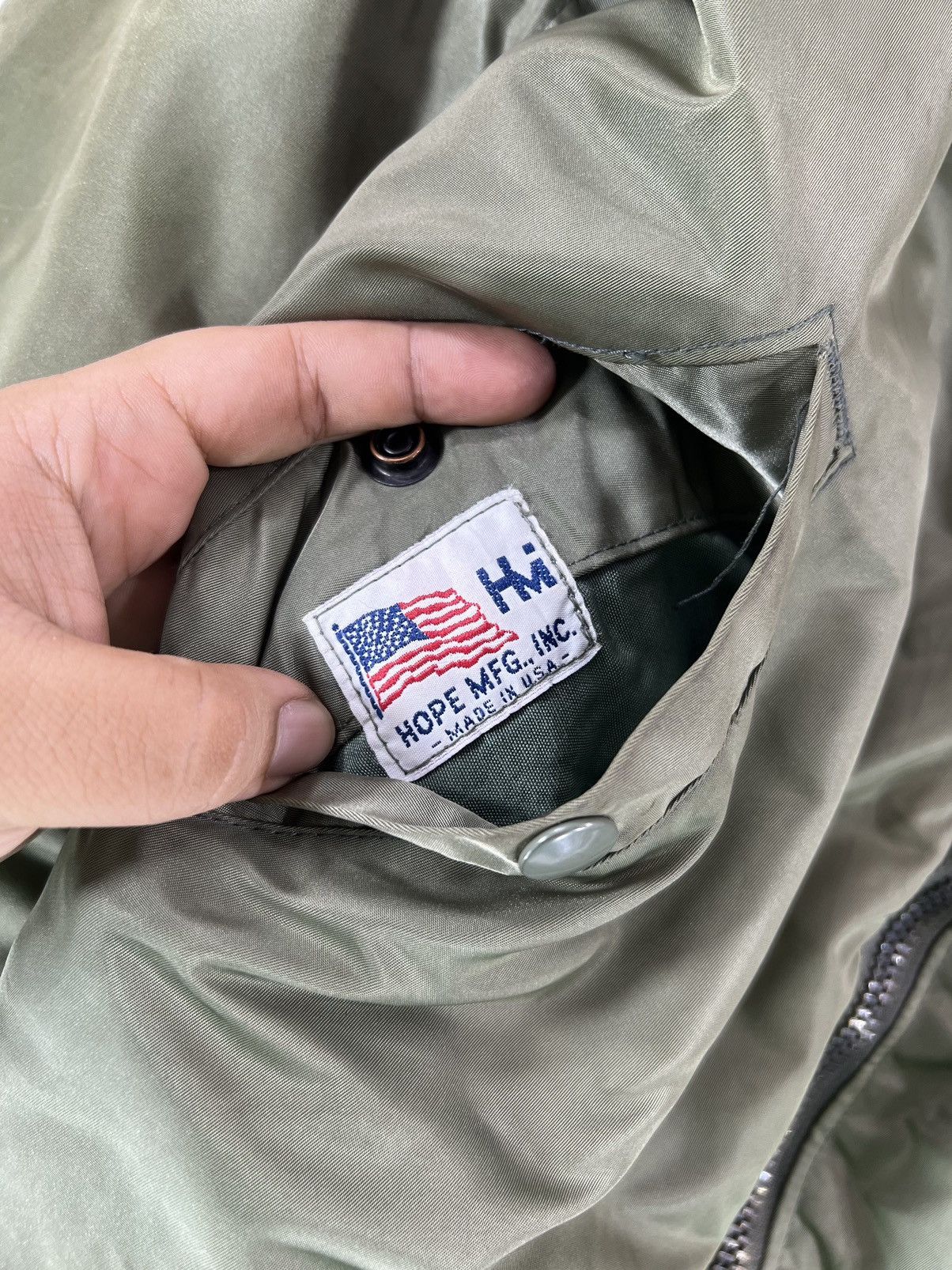 Alpha Industries Vintage Scovill 60's Hope Mfg Faded Bomber Jacket Size US M / EU 48-50 / 2 - 4 Thumbnail