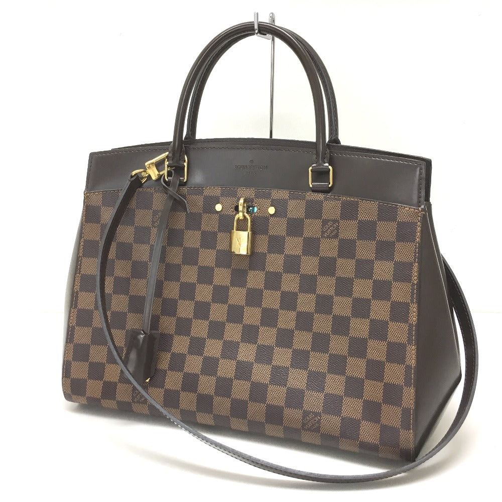 Louis Vuitton N41150 Double Shoulder Bag Rivoli Mm Damier Canvas Women Handbag