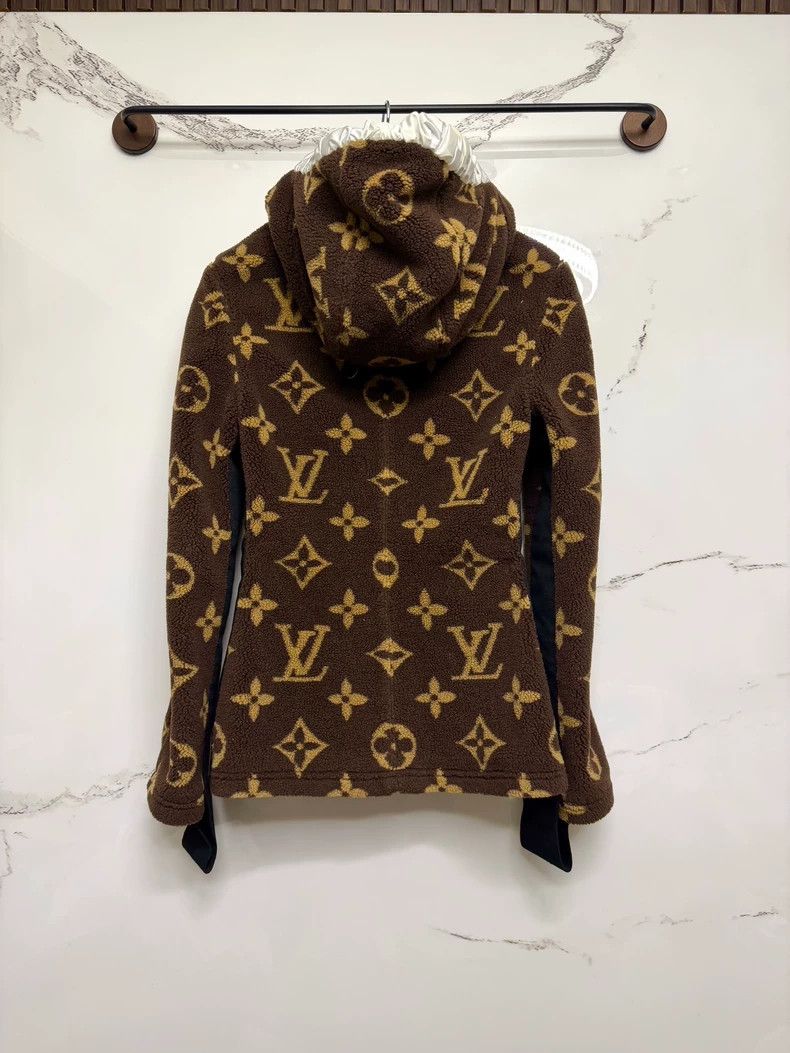 Louis Vuitton Louis Vuitton Brown Full Print Patchwork Teddy Jacket Size XS / US 0-2 / IT 36-38 - 3 Thumbnail