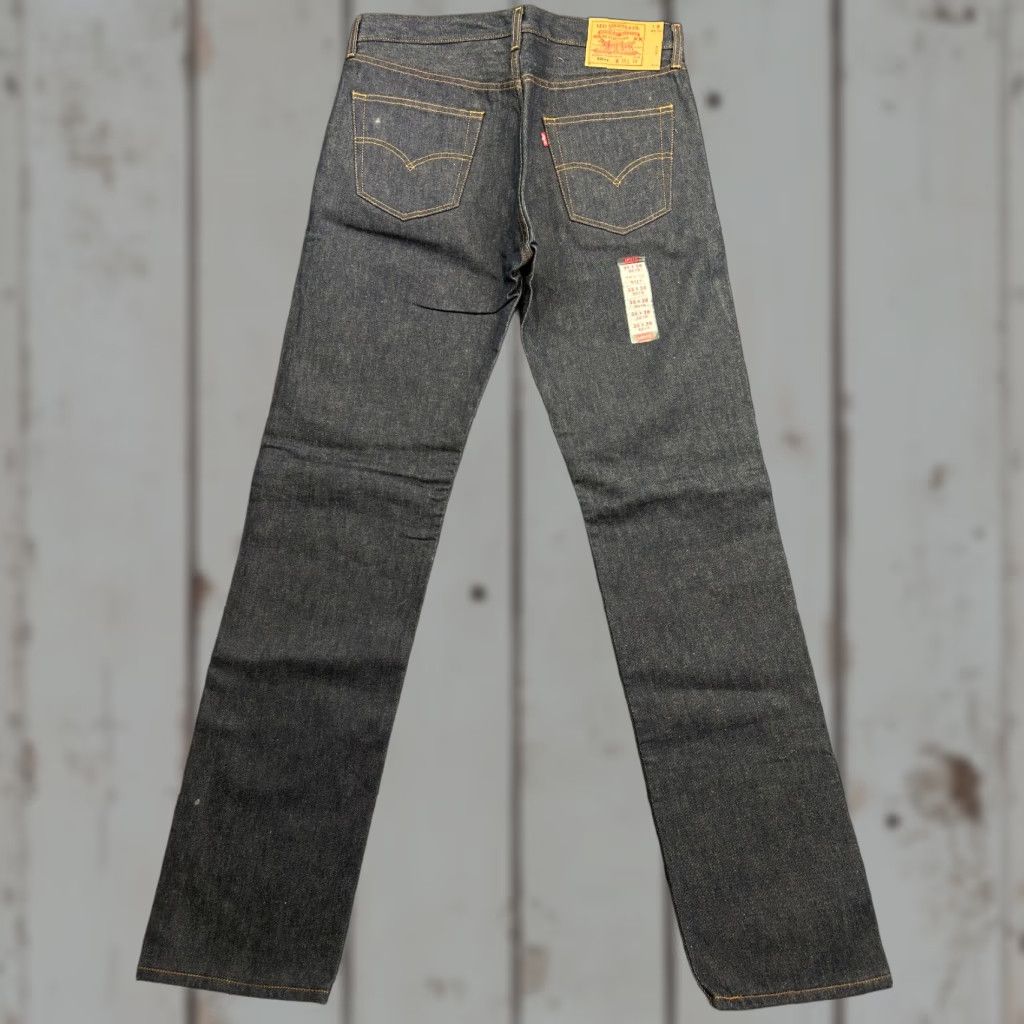 Levi's VINTAGE Levi's 501XX Jeans Mens 35 x 38 Denim Blue Dark Wash Raw Rigid NEW 5-Pocket USA 501 Shrink-To-Fit Straight Leg Mens Jeans Size US 35 - 1 Thumbnail