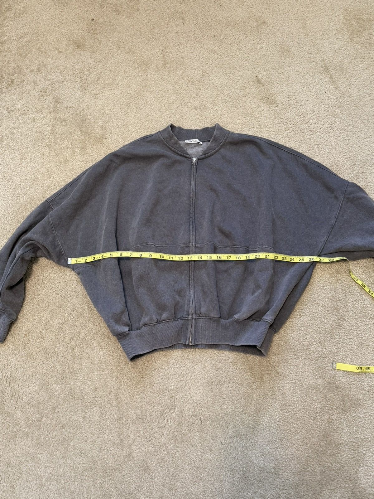 Zara Zara Women’s Cropped Bomber Zip-up Sweatshirt Size L Size L / US 10 / IT 46 - 3 Thumbnail