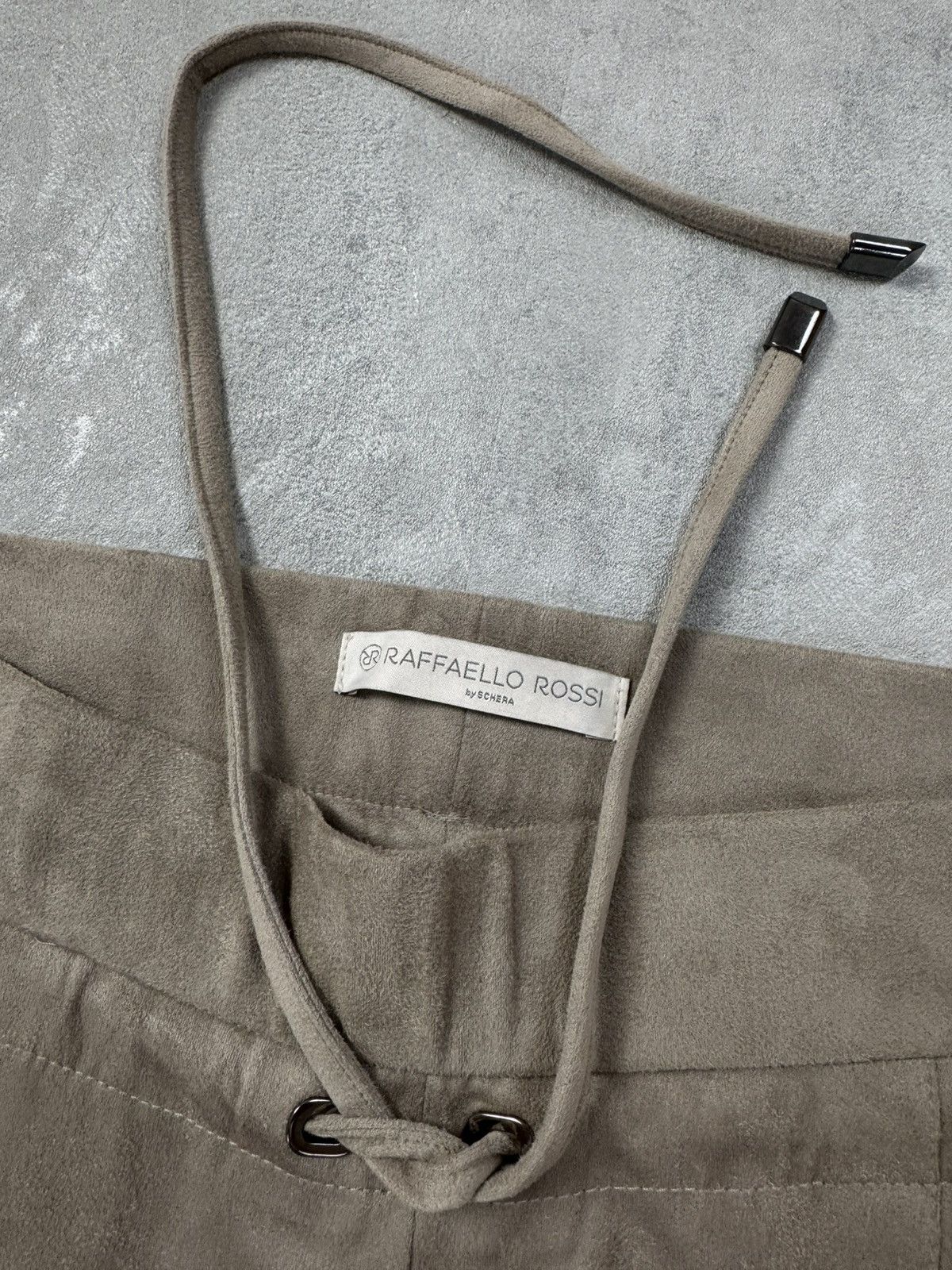 Designer RAFFAELLO ROSSI Candice 7/8 Jogging Beige Pants Womens Size 28" / US 6 / IT 42 - 4 Thumbnail