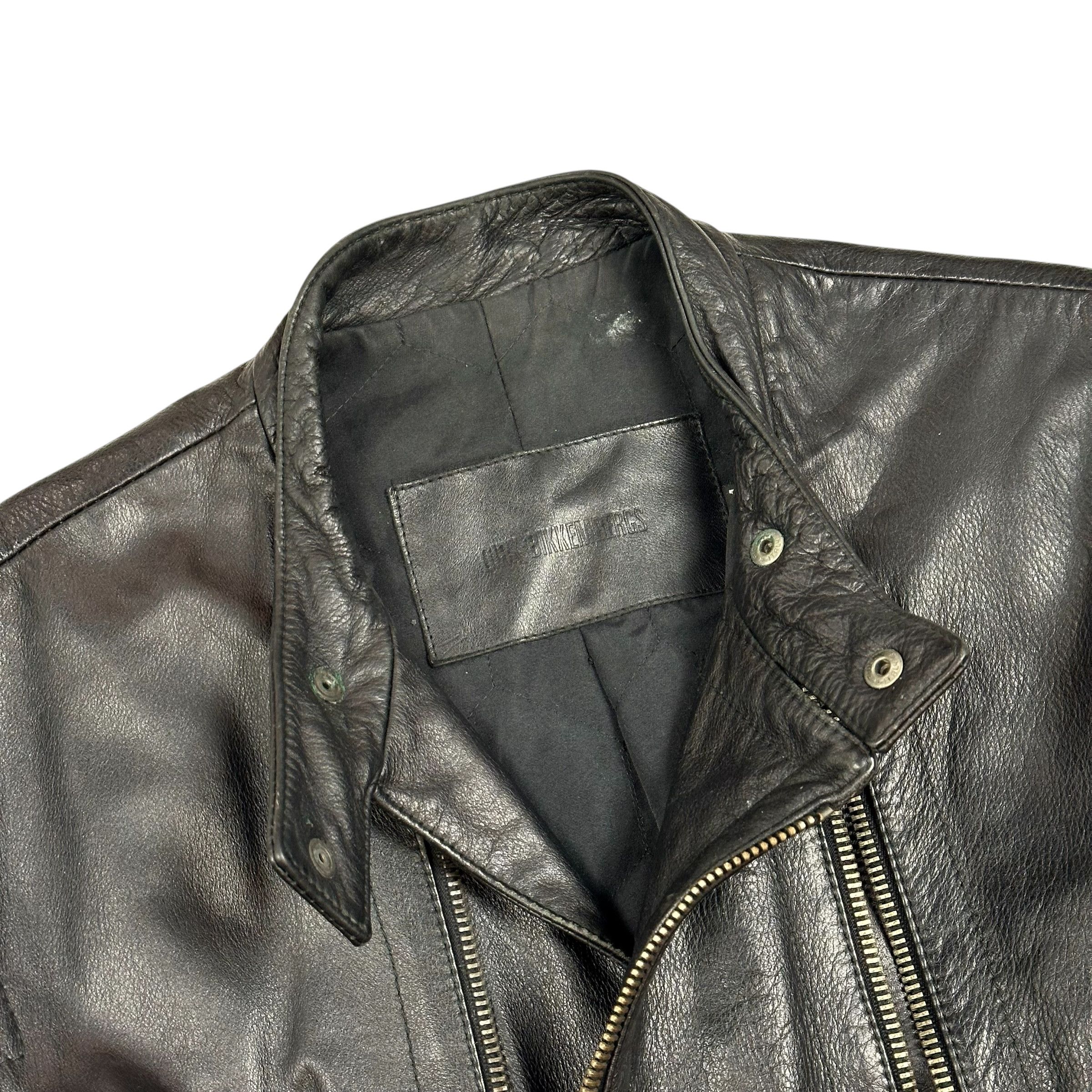 Dirk Bikkembergs Bikkembergs Matrix Leather Jacket Size US XL / EU 56 / 4 - 5 Thumbnail