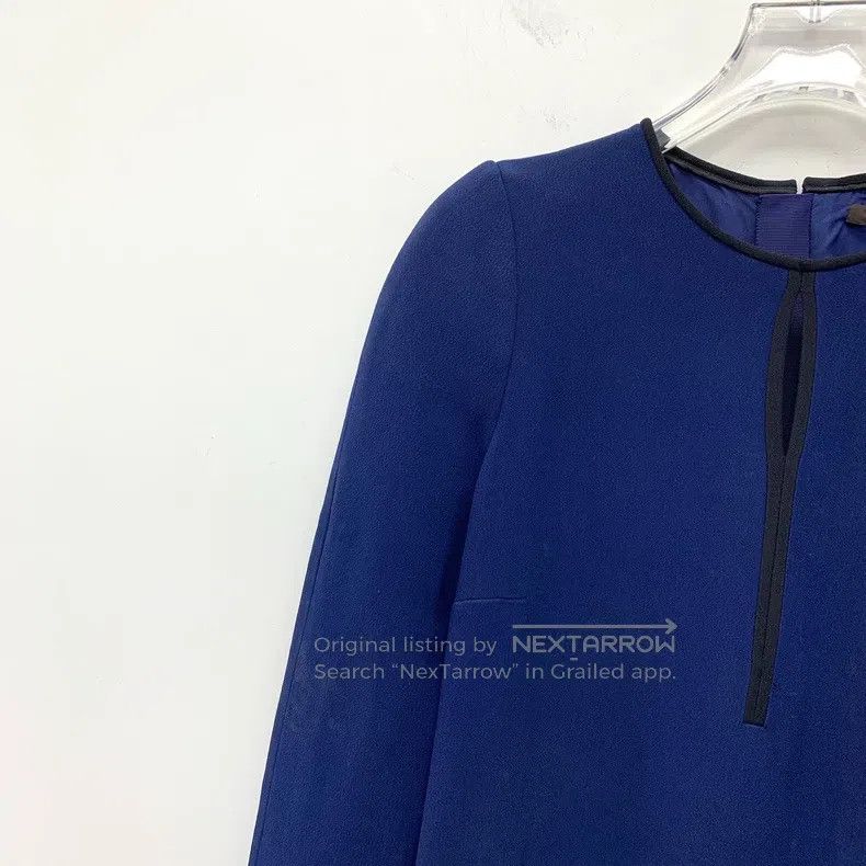 Louis Vuitton Louis Vuitton Navy Round Neck Zip Long Sleeve Dress Size XS / US 0-2 / IT 36-38 - 3 Thumbnail