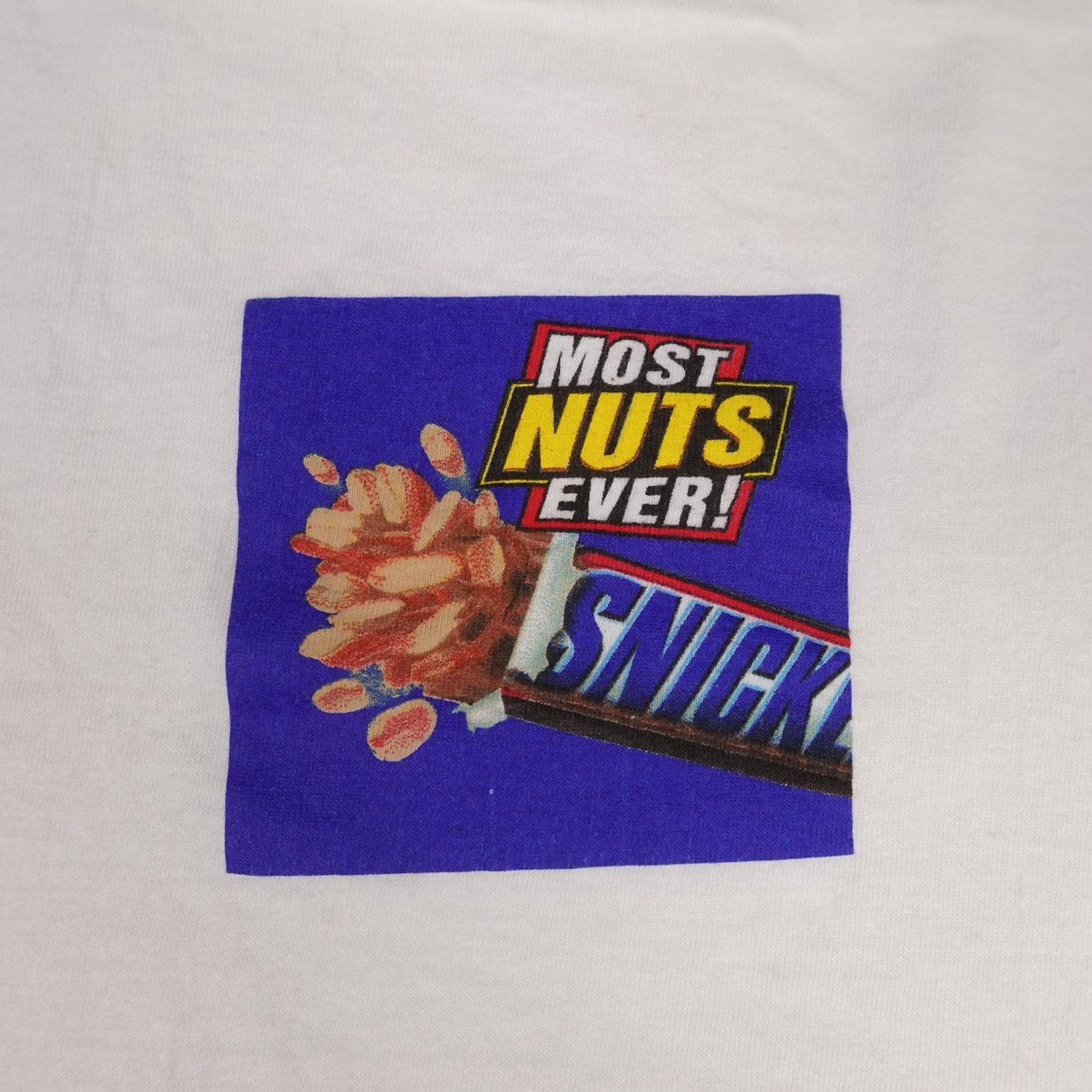 Hanes VINTAGE Hanes Snickers Shirt Mens XL White Graphic Print 90s Promo Tee Mens Size US XL / EU 56 / 4 - 4 Thumbnail