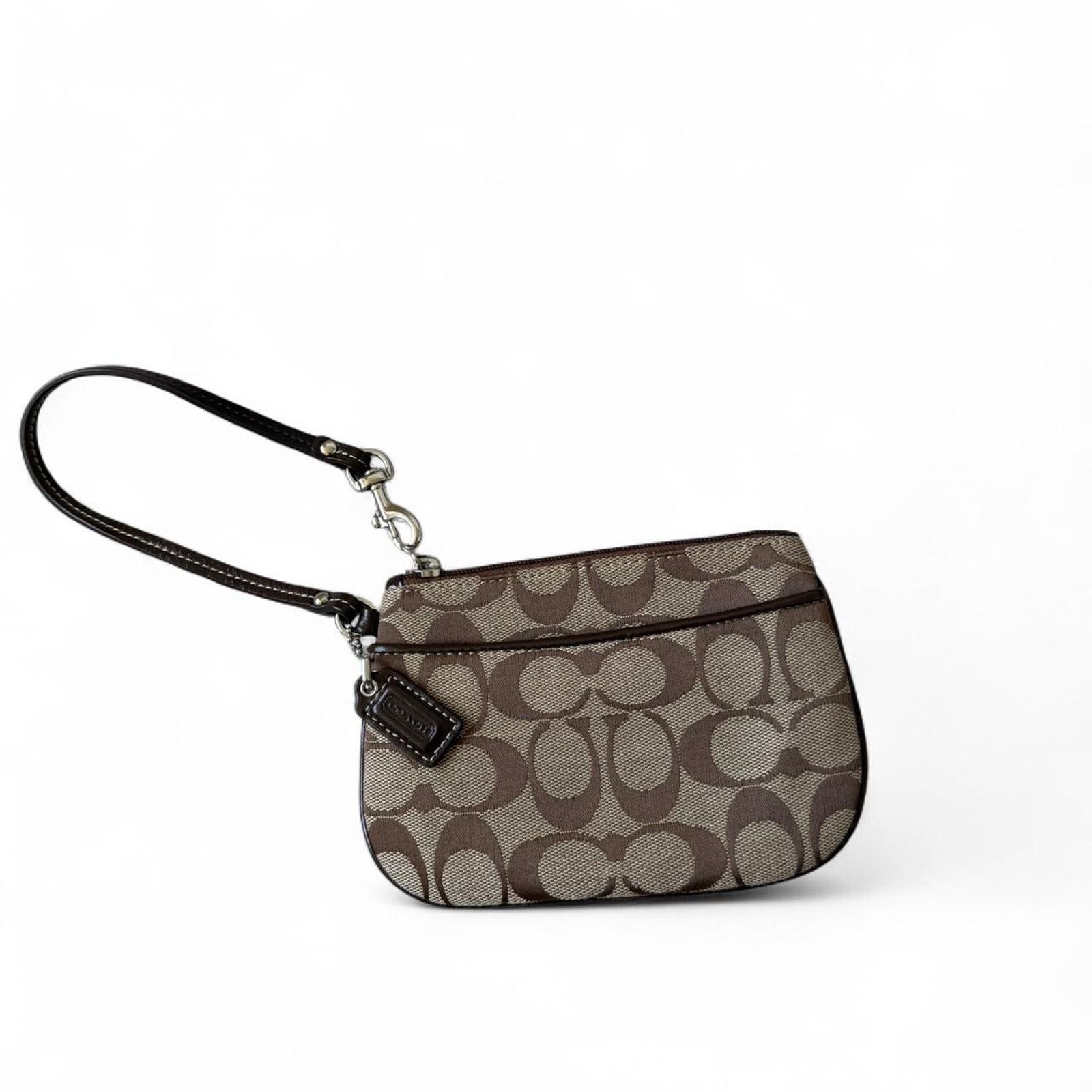 Coach Vintage Coach Khaki Signature Mini Wristlet (c. early 2000s) Size ONE SIZE - 1 Thumbnail