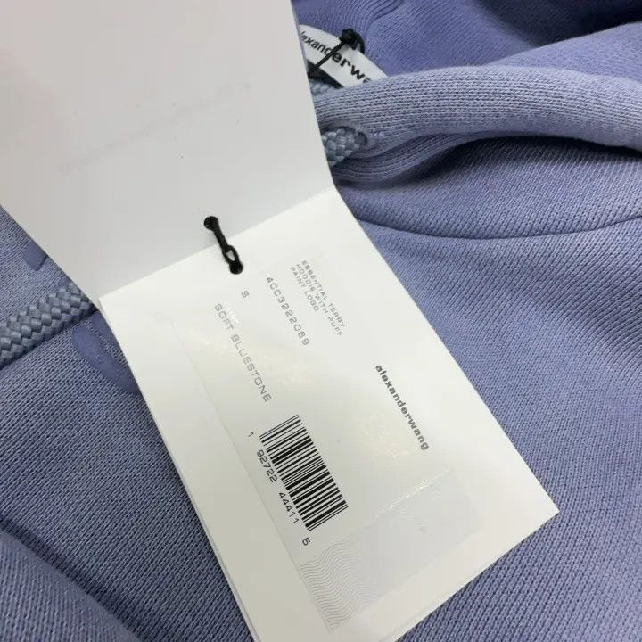 Alexander Wang Alexander Wang Faded Logo Hoodie in Light Gray - Size S / US 4 / IT 40 - 5 Thumbnail