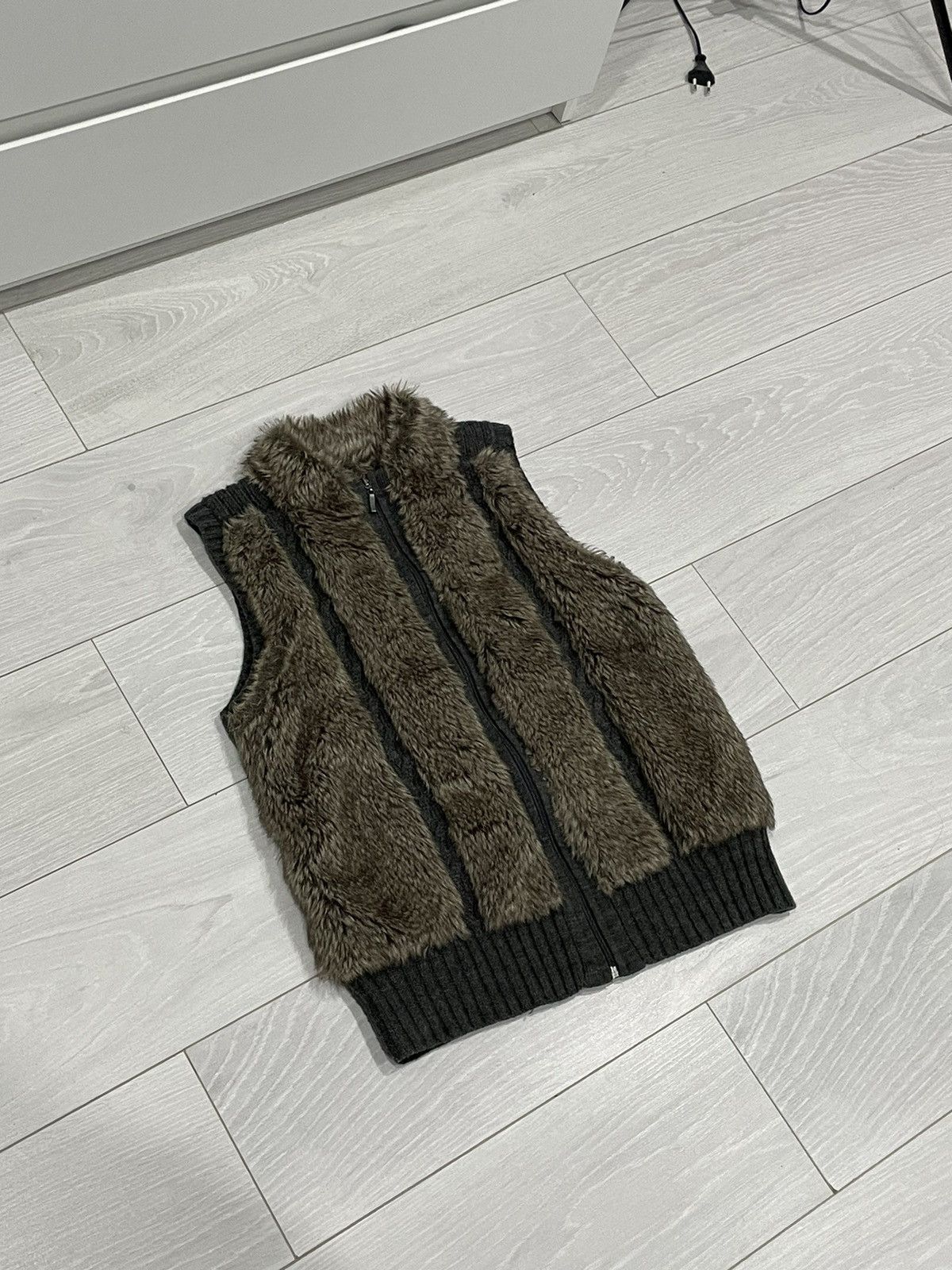 If Six Was Nine Japanese vintage Lgb Style Y2K fur zip sweater Vest Size M / US 6-8 / IT 42-44 - 2 Thumbnail