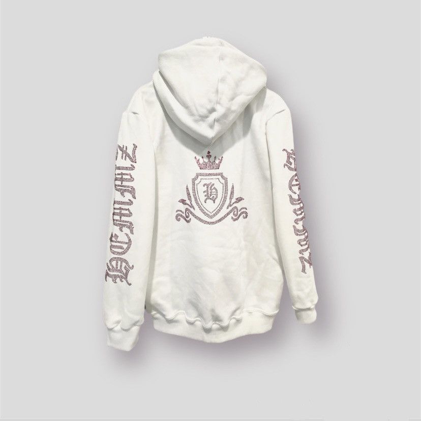 Other rhinestone white zip up hoodie Size US S / EU 44-46 / 1 - 2 Thumbnail