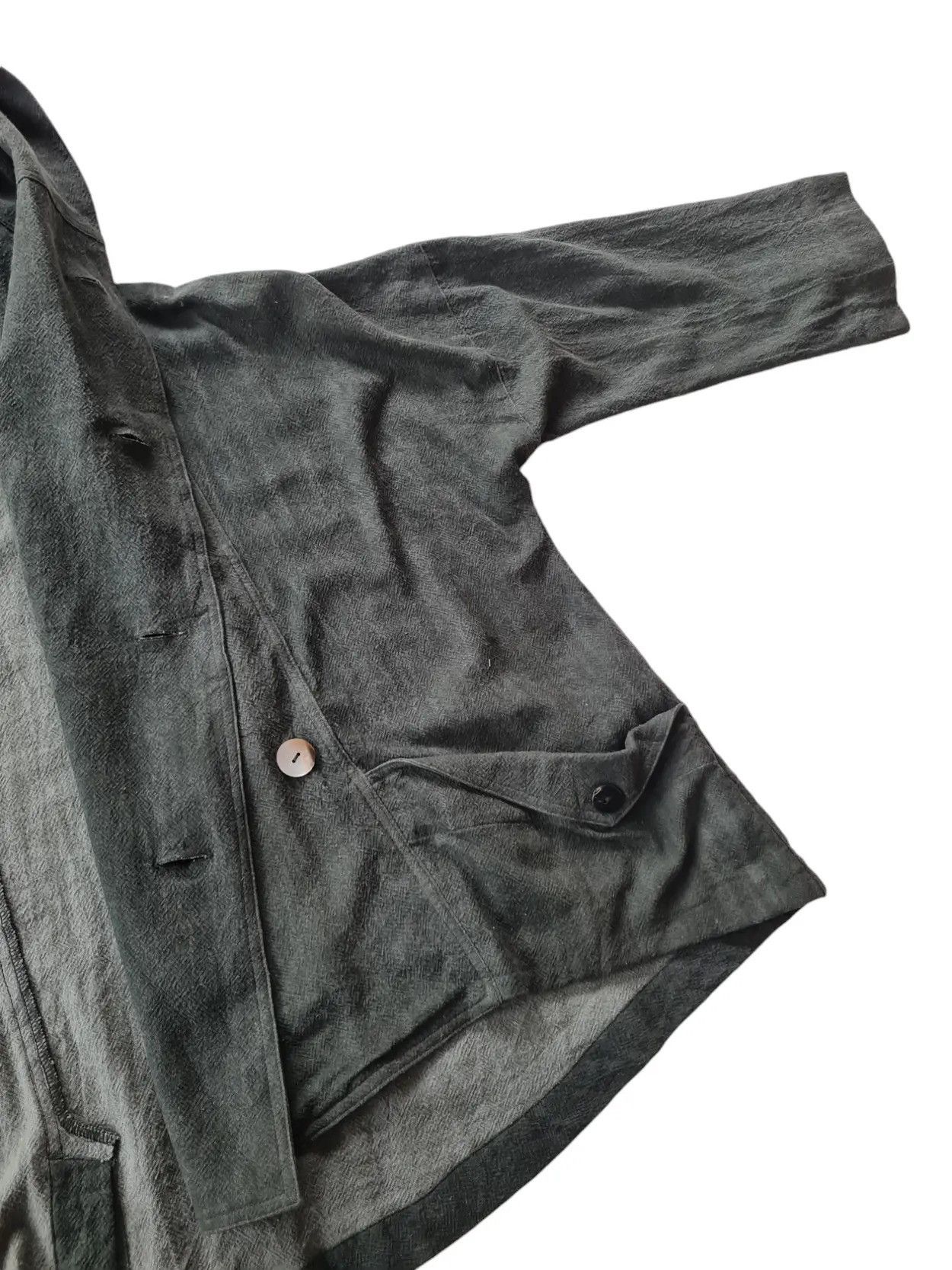 Issey Miyake Art Mix Japan Asymmetric Draped Hooded / Darkwear Lagenlook Size US L / EU 52-54 / 3 - 7 Thumbnail