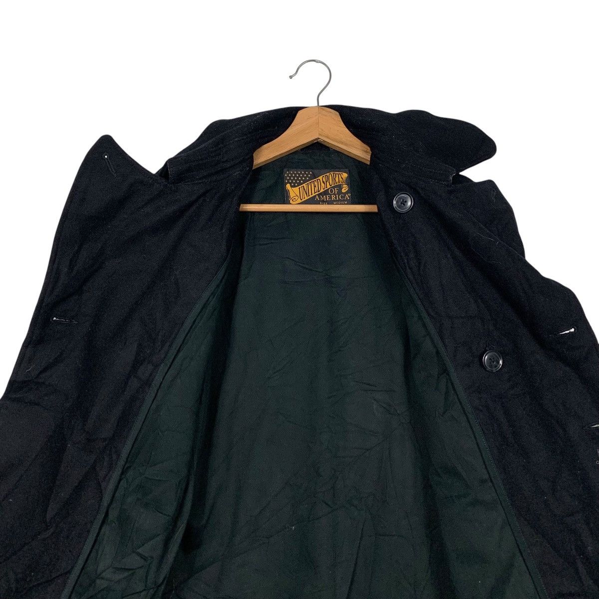 Japanese Brand UNITED SPORT Of AMERICA Double Breast Wool Coat #2379-C107 Size US M / EU 48-50 / 2 - 12 Thumbnail